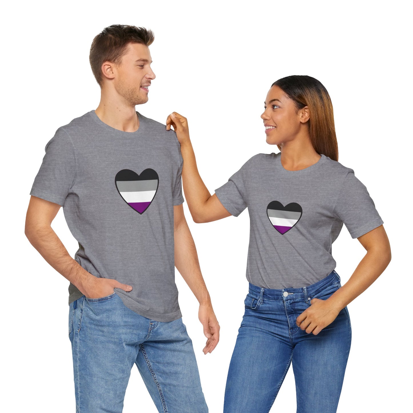 Asexual Pride Flag Heart T-Shirt – Ace Flag LGBTQ+ Graphic Tee - WhimSpin - https://whimspin.com