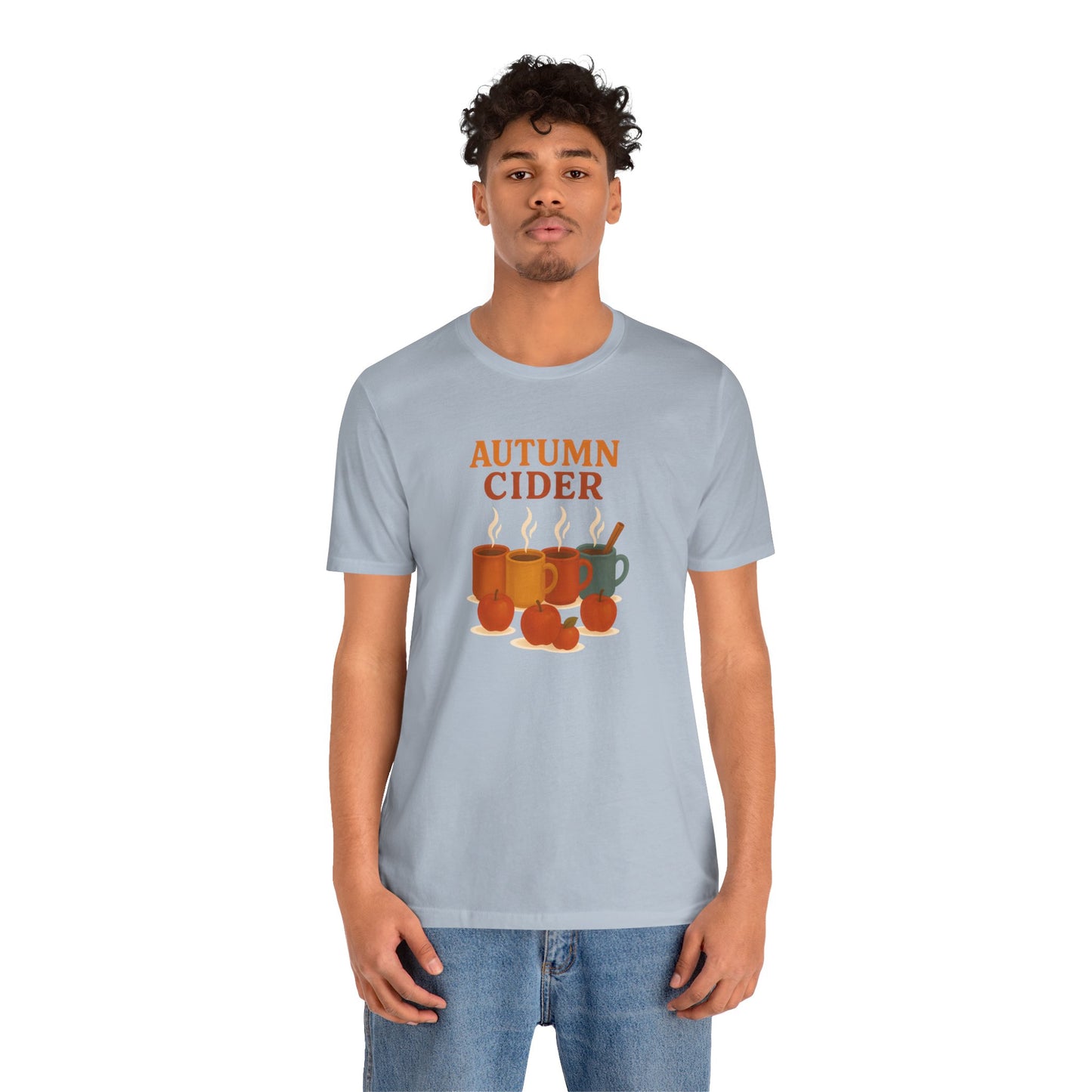 Autumn Cider T-Shirt – Cozy Fall Graphic Tee with Steaming Mugs