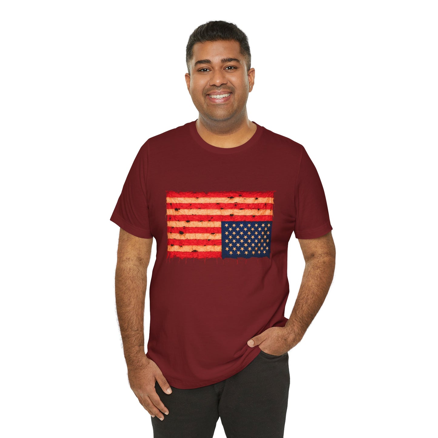 Inverted Flag Distress T-Shirt – Symbolic Upside Down Flag Design