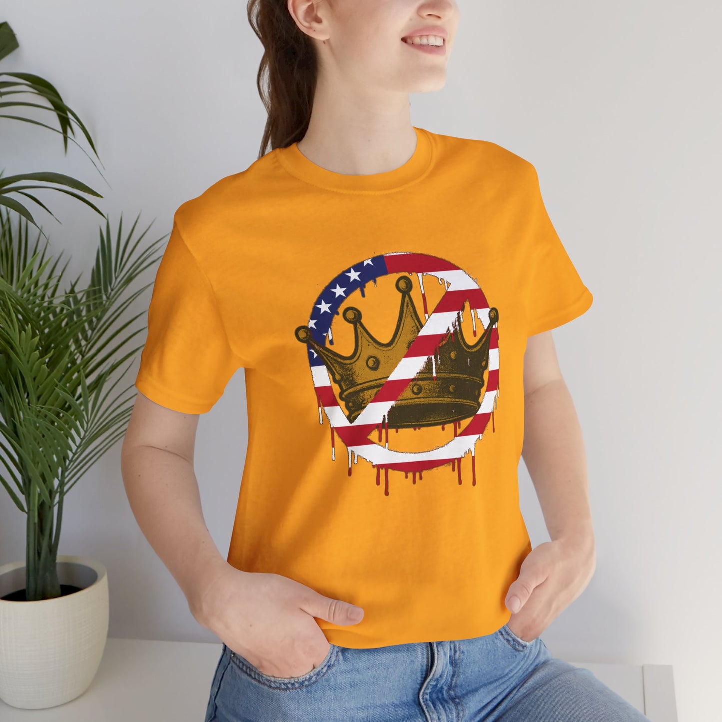 No Kings Protest T-Shirt – Anti-Authoritarian Democracy Graphic Tee