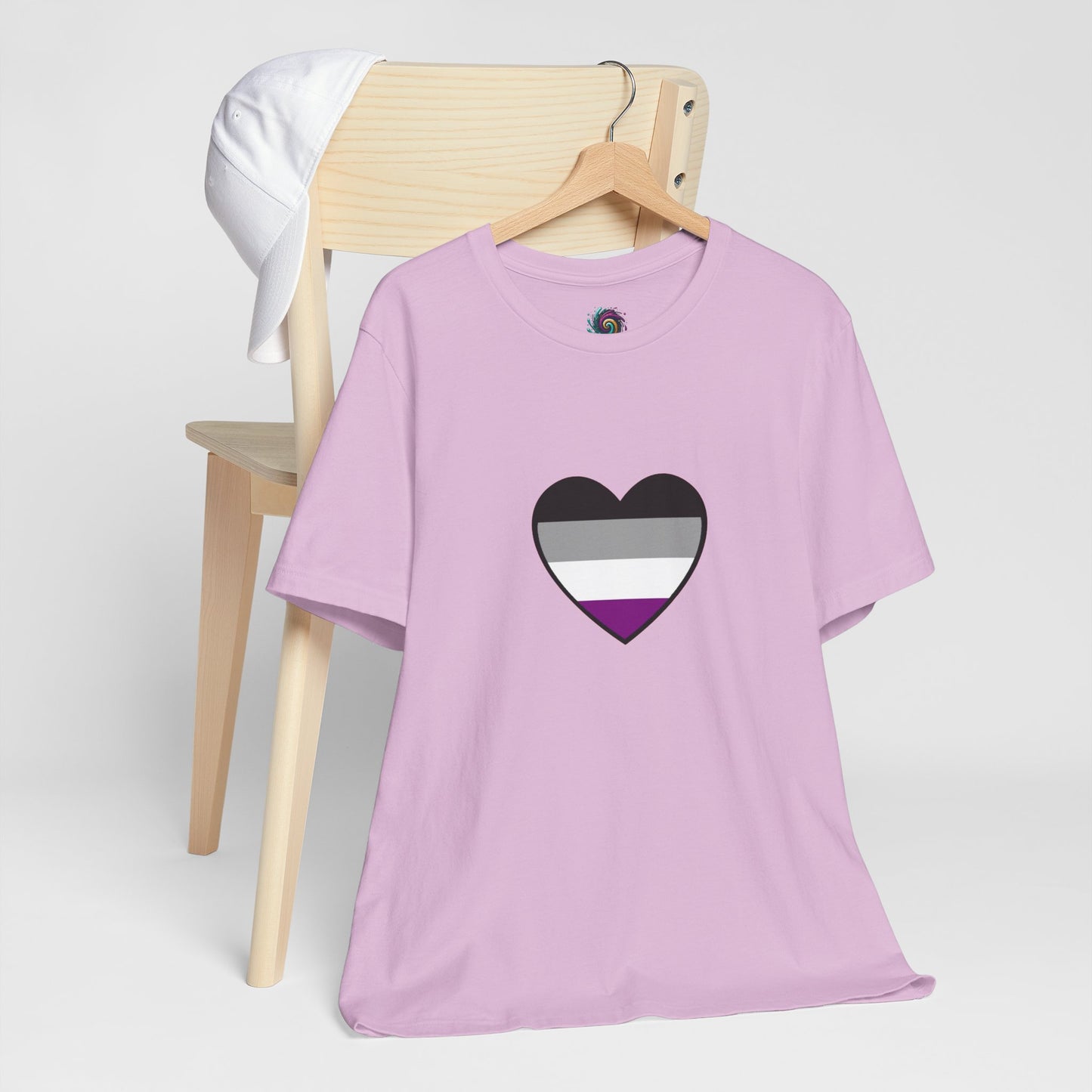 Asexual Pride Flag Heart T-Shirt – Ace Flag LGBTQ+ Graphic Tee - WhimSpin - https://whimspin.com