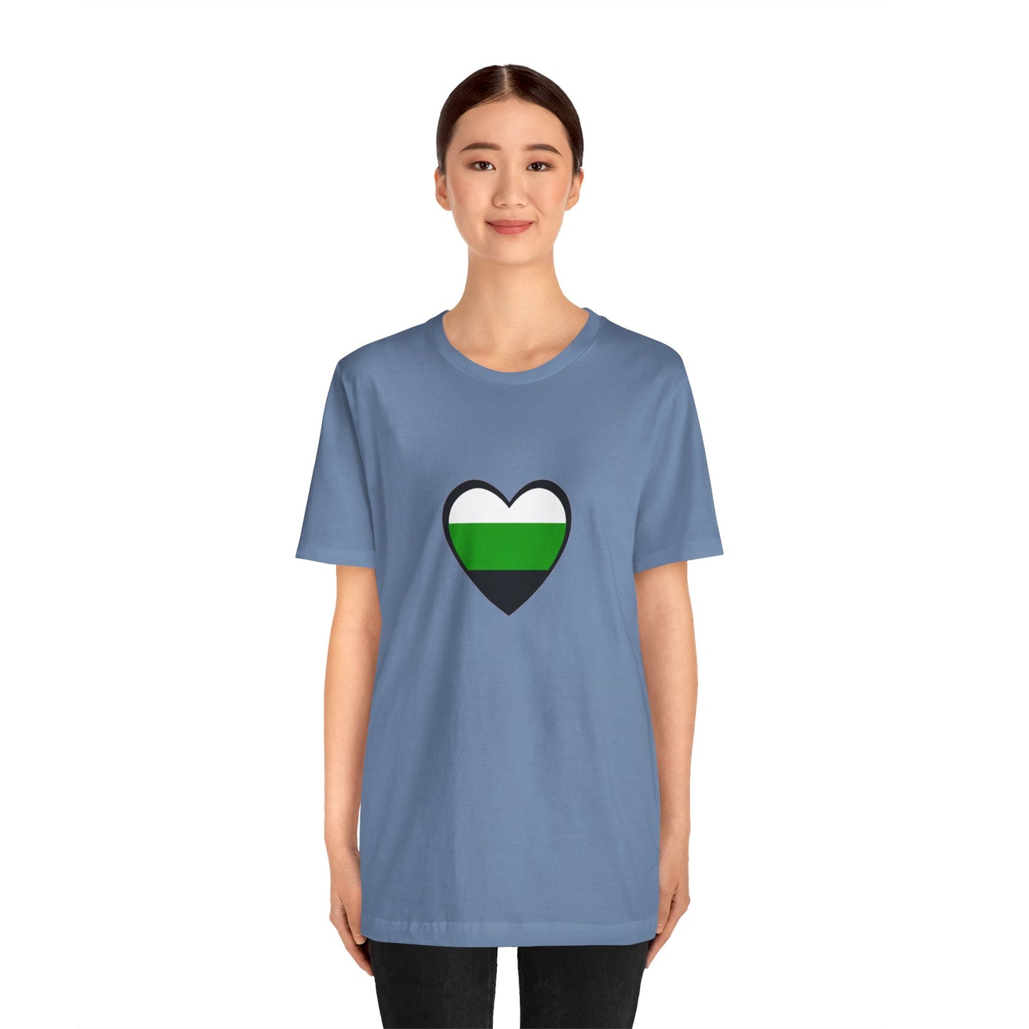 Neutrois Pride Flag Heart T-Shirt – Minimalist Gender Identity Tee
