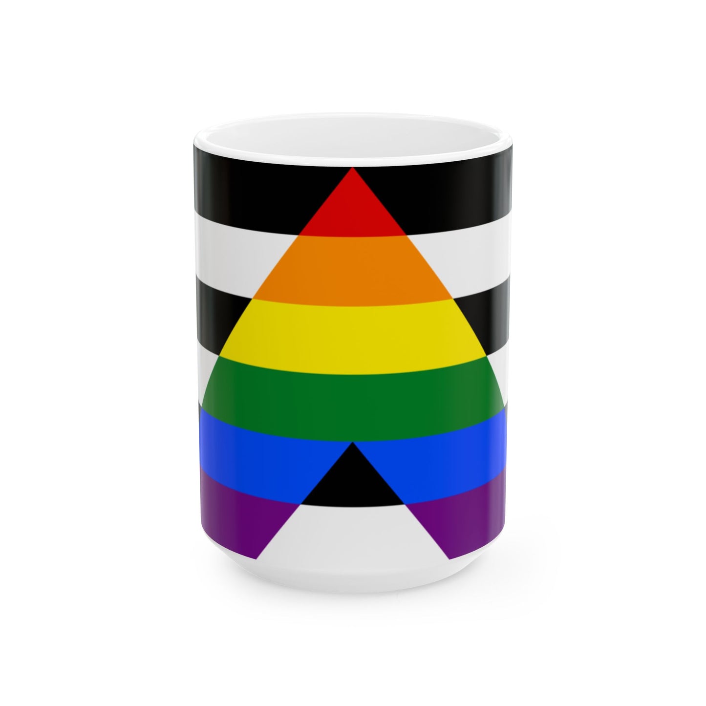 Straight Ally Pride Flag Mug – Rainbow “A” Coffee Cup
