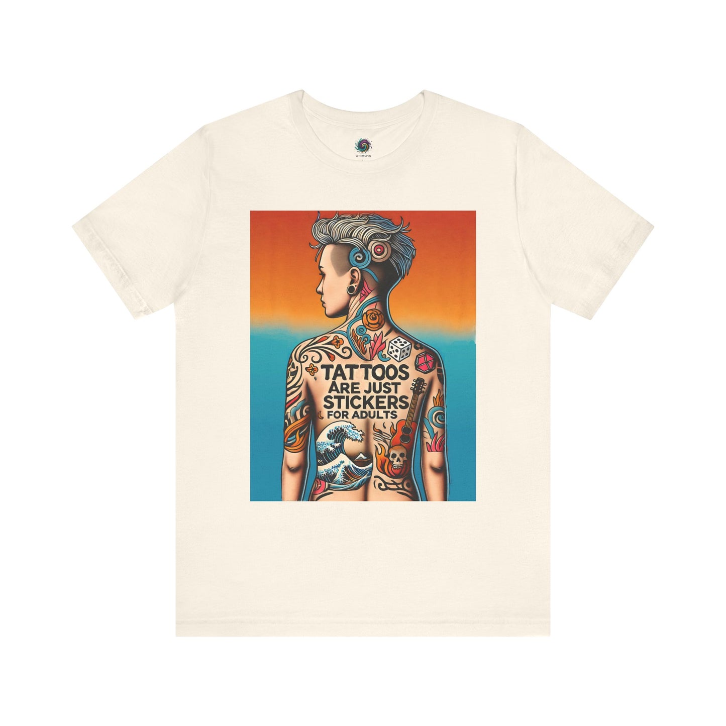 Tattoos Are Just Stickers for Adults T-Shirt – Funny Tattoo Lover Graphic Tee - WhimSpin - https://whimspin.com