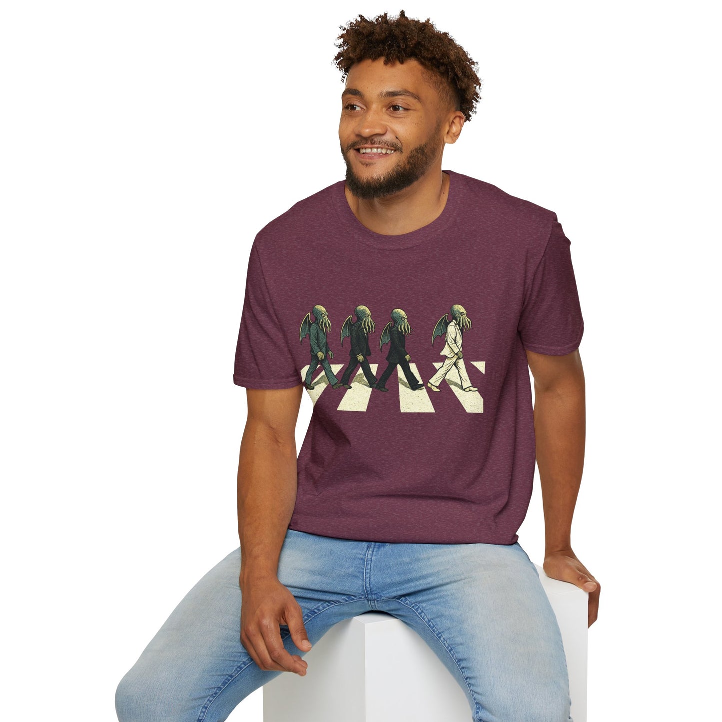 Cthulhu Crossing T-Shirt – Beatles Abbey Road Parody Tee | WhimSpin - WhimSpin - https://whimspin.com