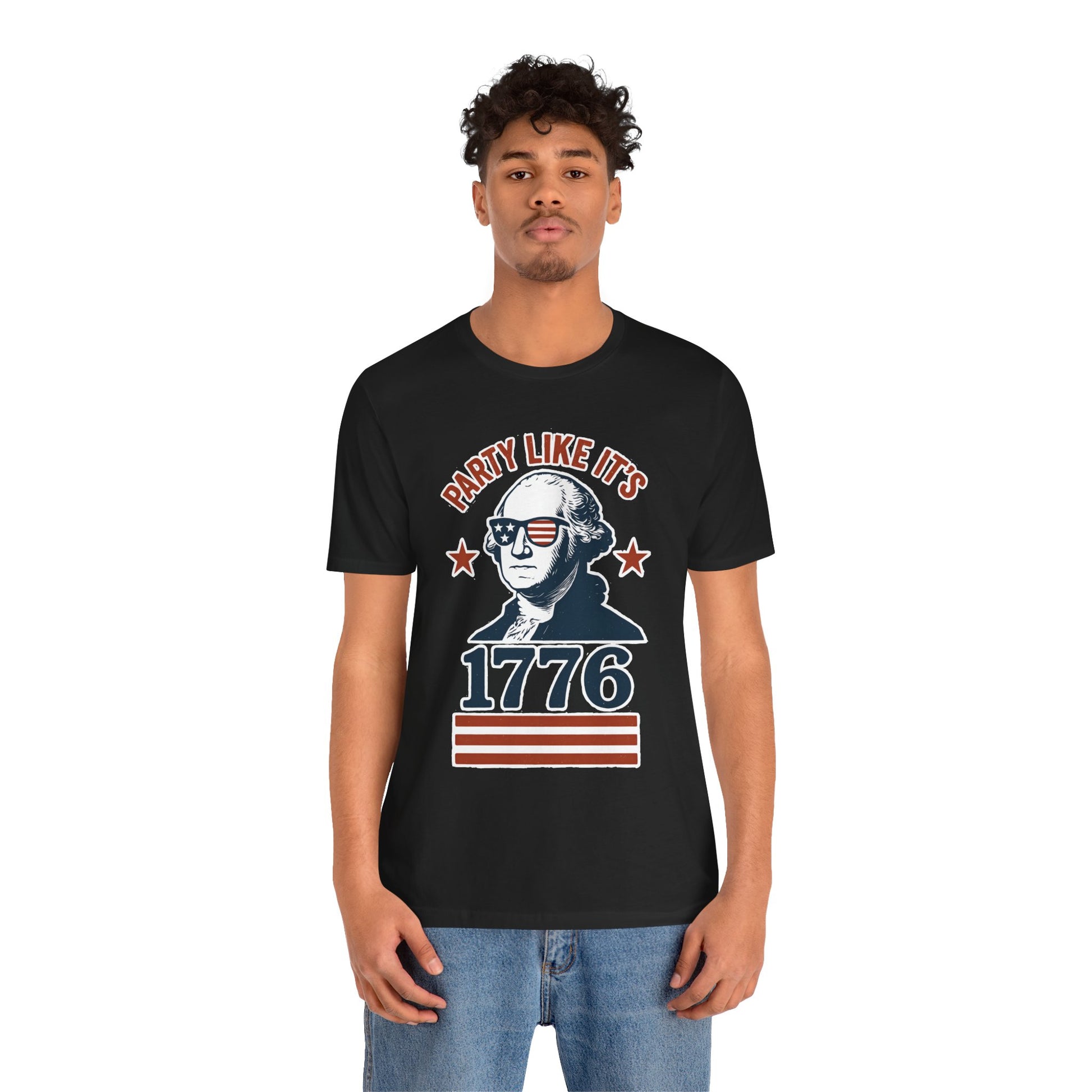 Party Like It's 1776 T-Shirt – Funny 4th of July Tee with George Washington Graphic - WhimSpin - https://whimspin.com