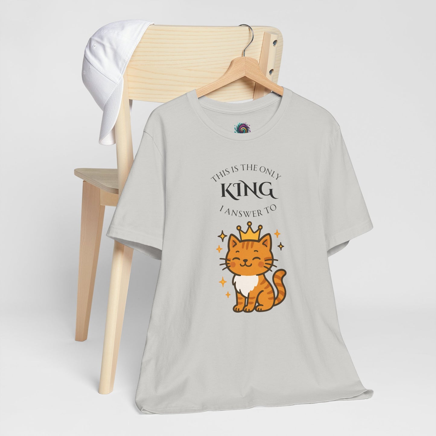 "The Only King I Answer To" T-Shirt – Cute Cat Lady Tee - WhimSpin - https://whimspin.com