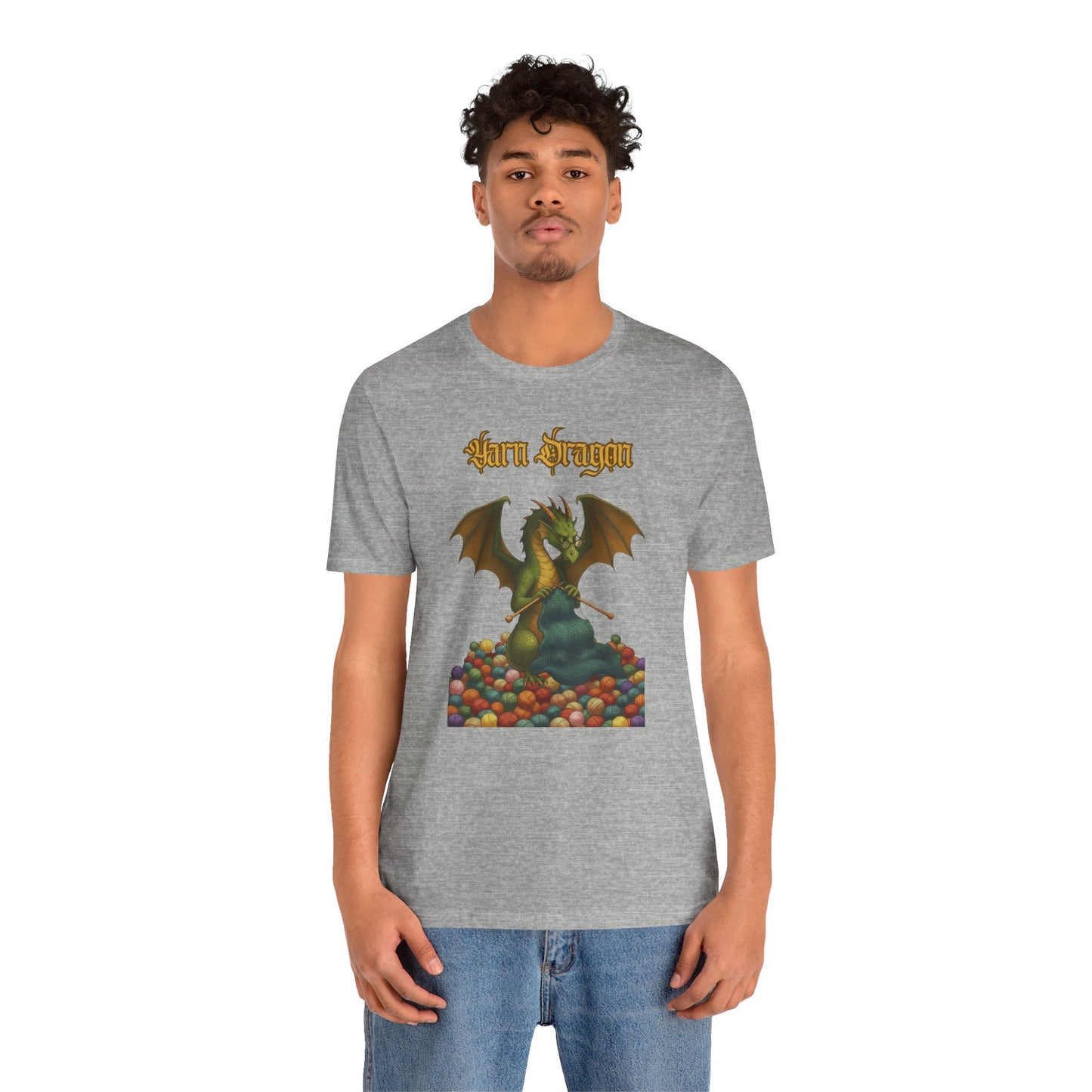 Yarn Dragon T-Shirt – Funny Knitting Dragon Shirt for Yarn Lovers