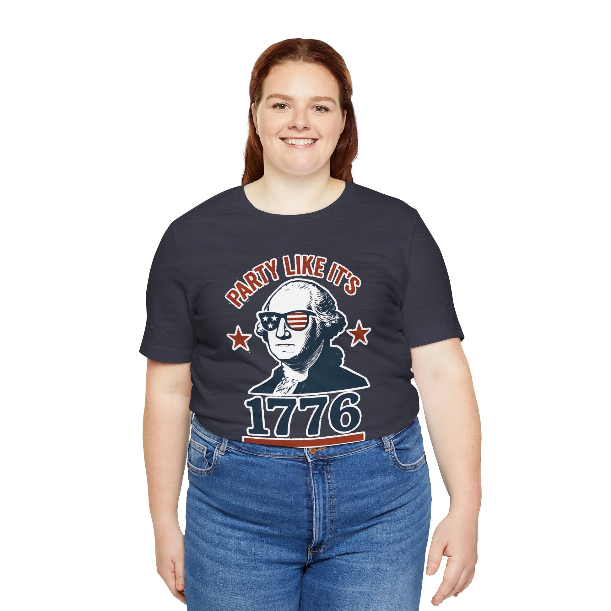 Party Like It's 1776 T-Shirt – Funny 4th of July Tee with George Washington Graphic - WhimSpin - https://whimspin.com