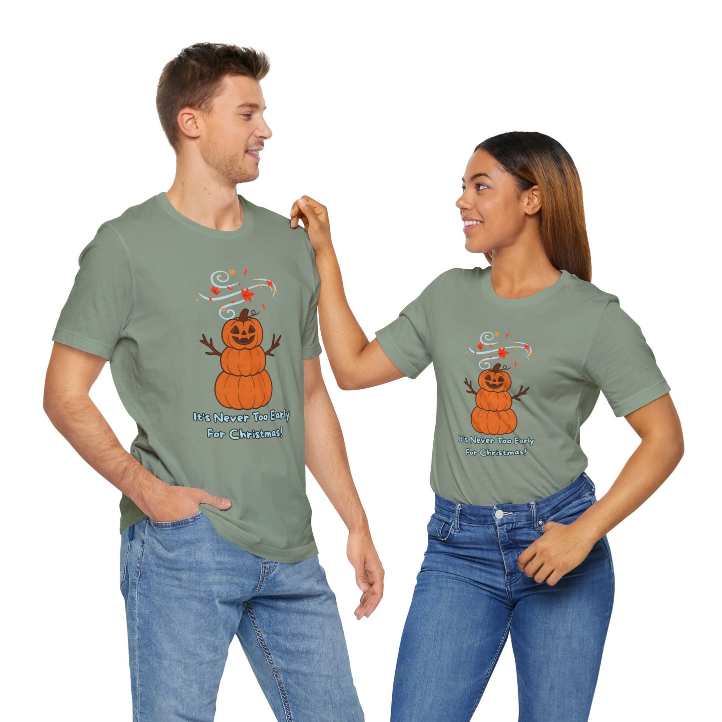 Pumpkin Snowman Shirt – Funny Halloween Christmas Mashup Tee