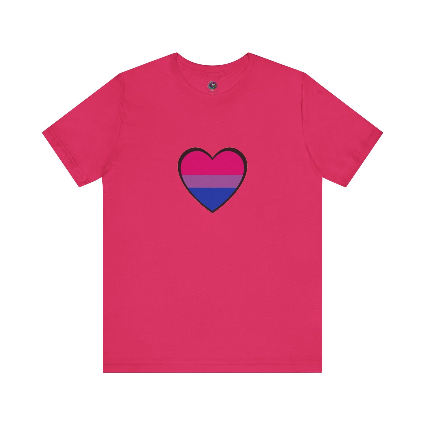 Bisexual Pride Flag T-Shirt – LGBTQ+ Heart Graphic Tee | WhimSpin