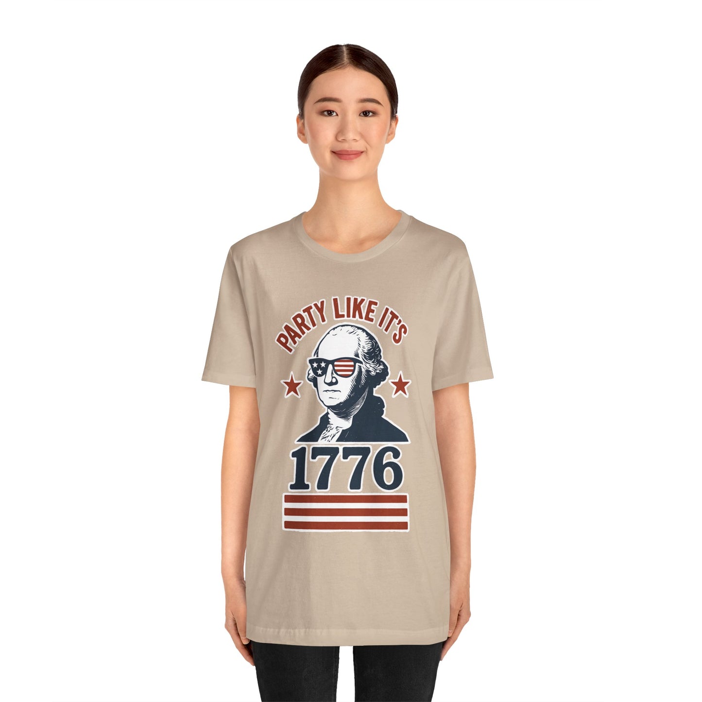 Party Like It's 1776 T-Shirt – Funny 4th of July Tee with George Washington Graphic - WhimSpin - https://whimspin.com