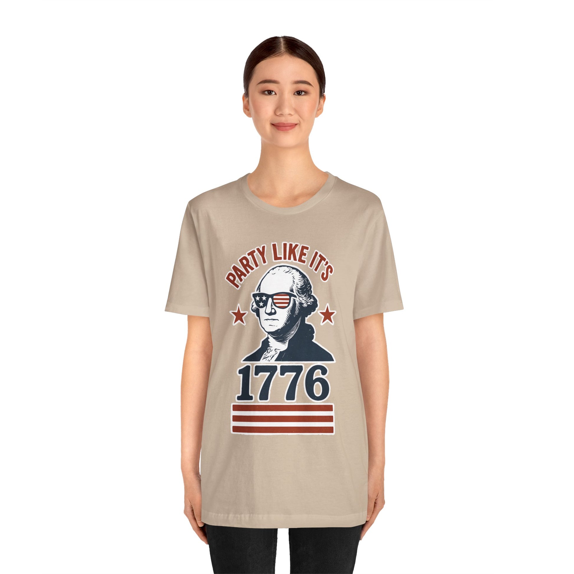 Party Like It's 1776 T-Shirt – Funny 4th of July Tee with George Washington Graphic - WhimSpin - https://whimspin.com
