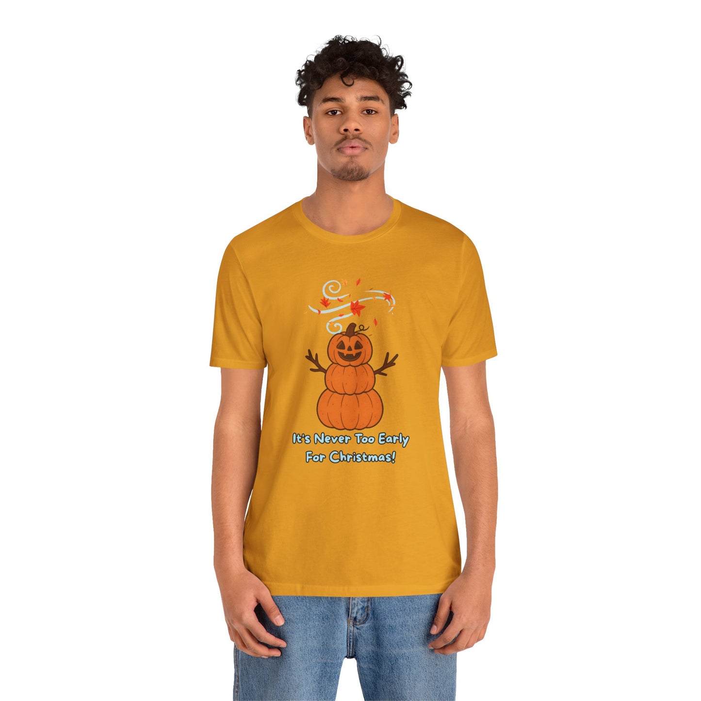 Pumpkin Snowman Shirt – Funny Halloween Christmas Mashup Tee