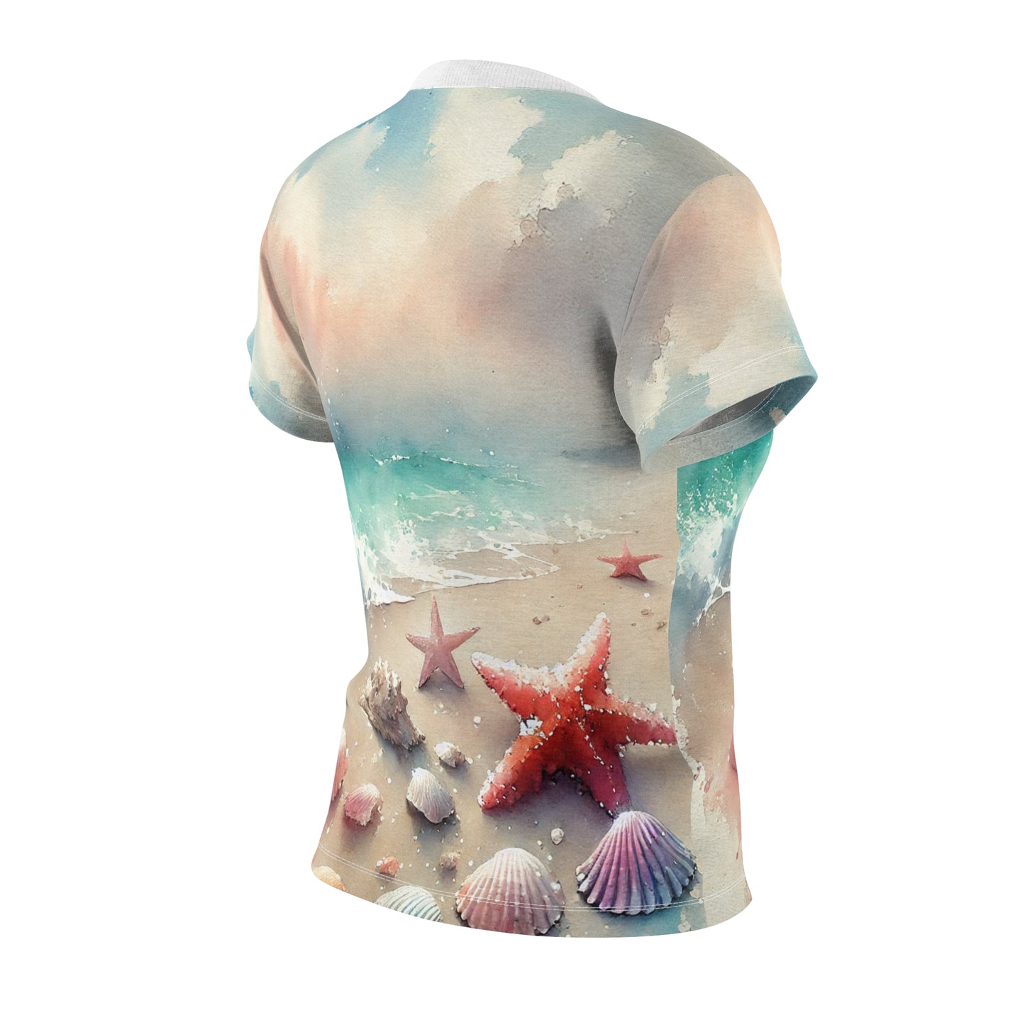 Beachcomber’s Dream Watercolor Seashell T-Shirt - WhimSpin - https://whimspin.com