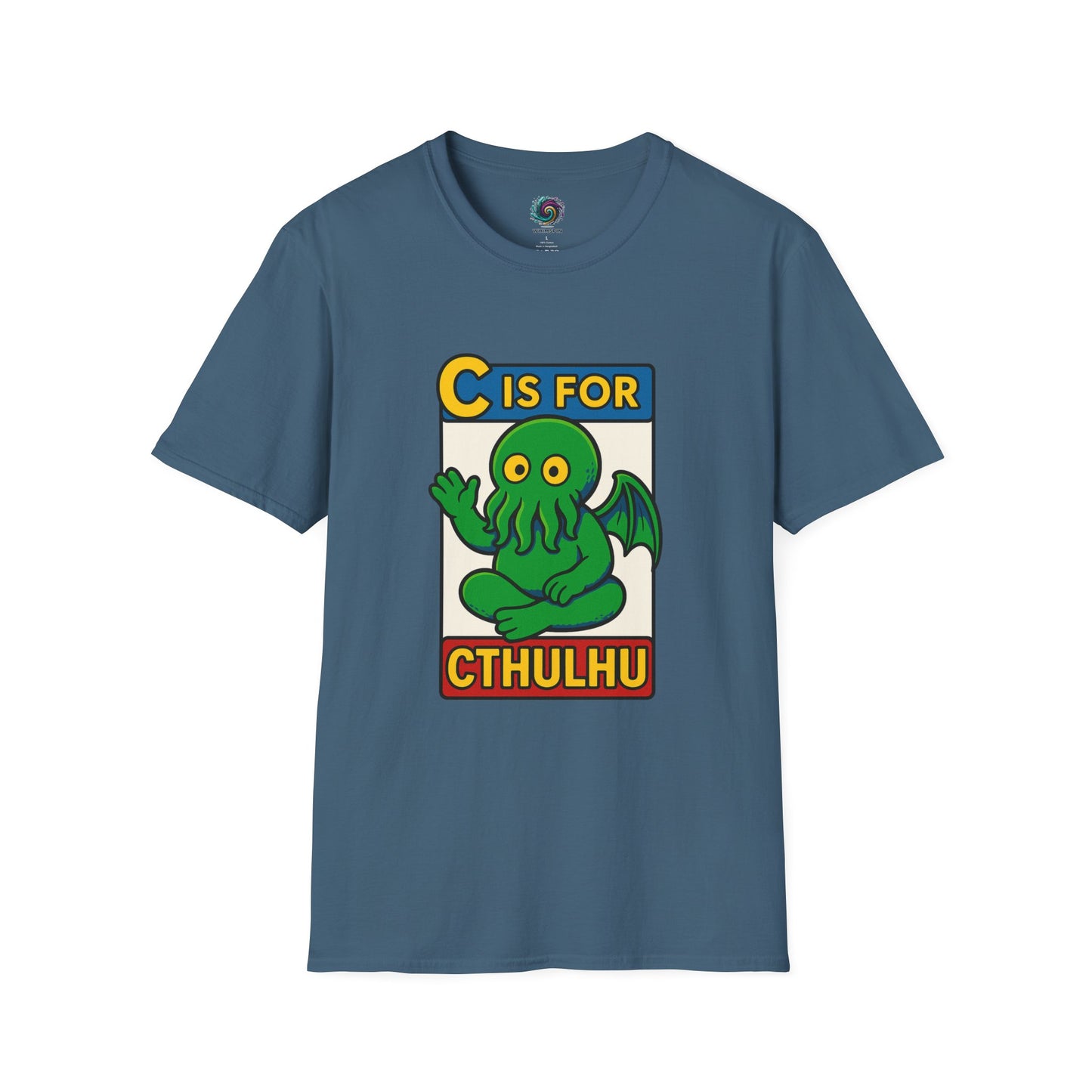 Dark Teal "C is for Cthulhu" funny tshirt