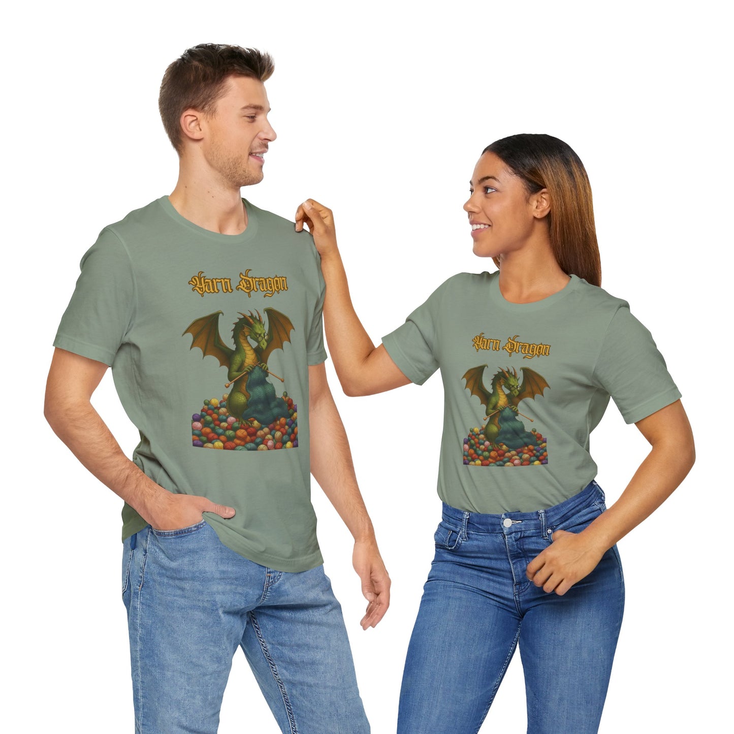 Yarn Dragon T-Shirt – Funny Knitting Dragon Shirt for Yarn Lovers