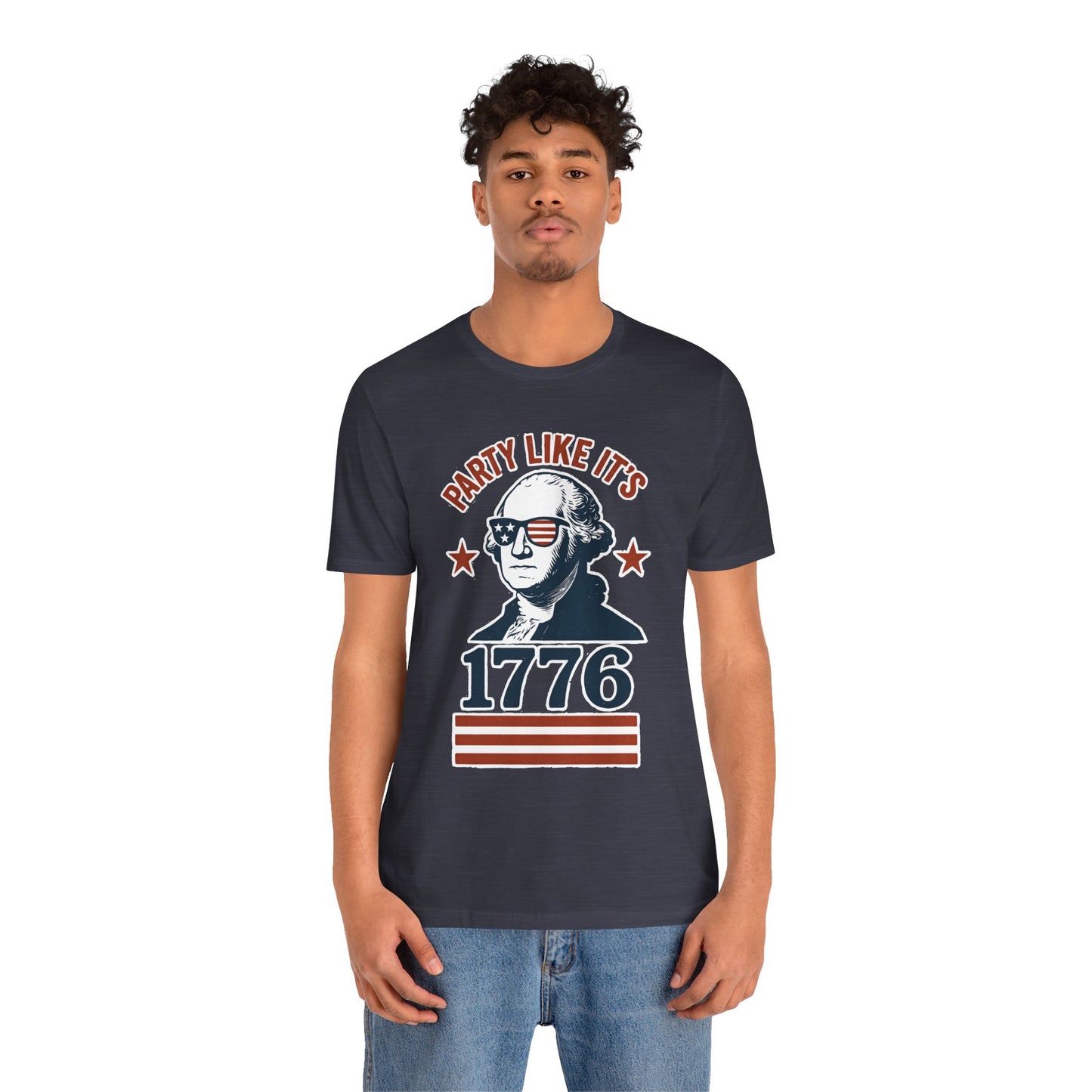 Party Like It's 1776 T-Shirt – Funny 4th of July Tee with George Washington Graphic - WhimSpin - https://whimspin.com