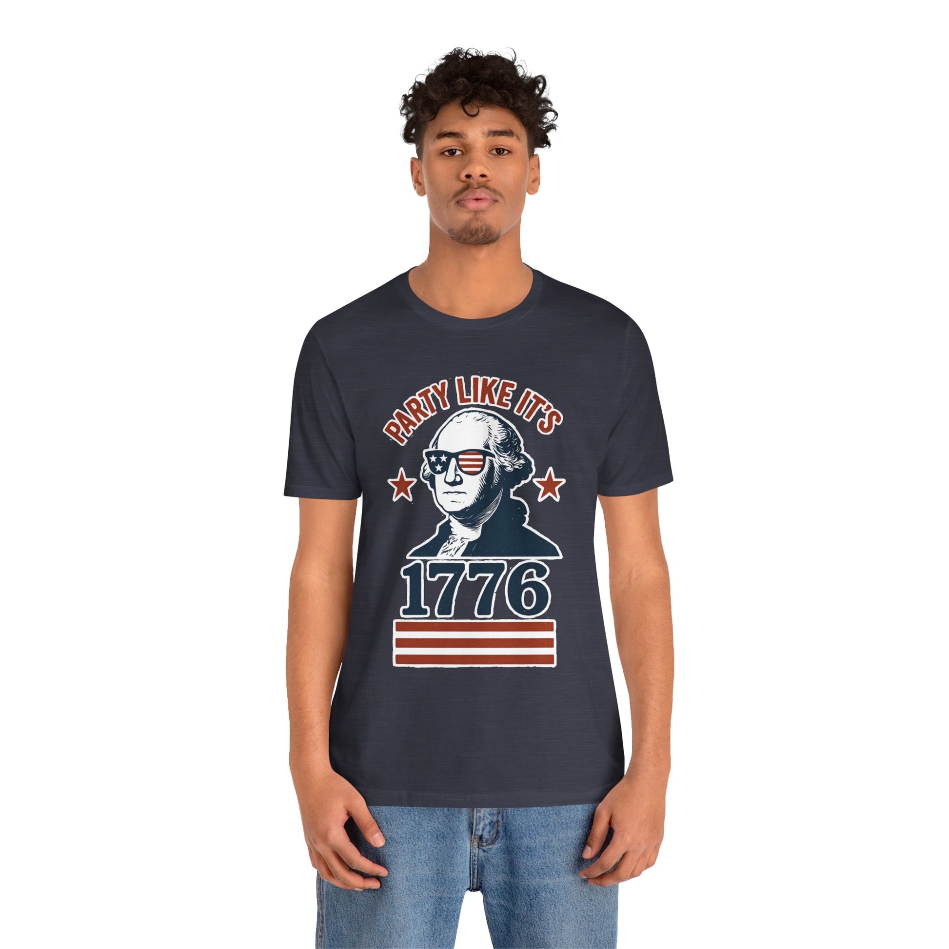 Party Like It's 1776 T-Shirt – Funny 4th of July Tee with George Washington Graphic - WhimSpin - https://whimspin.com