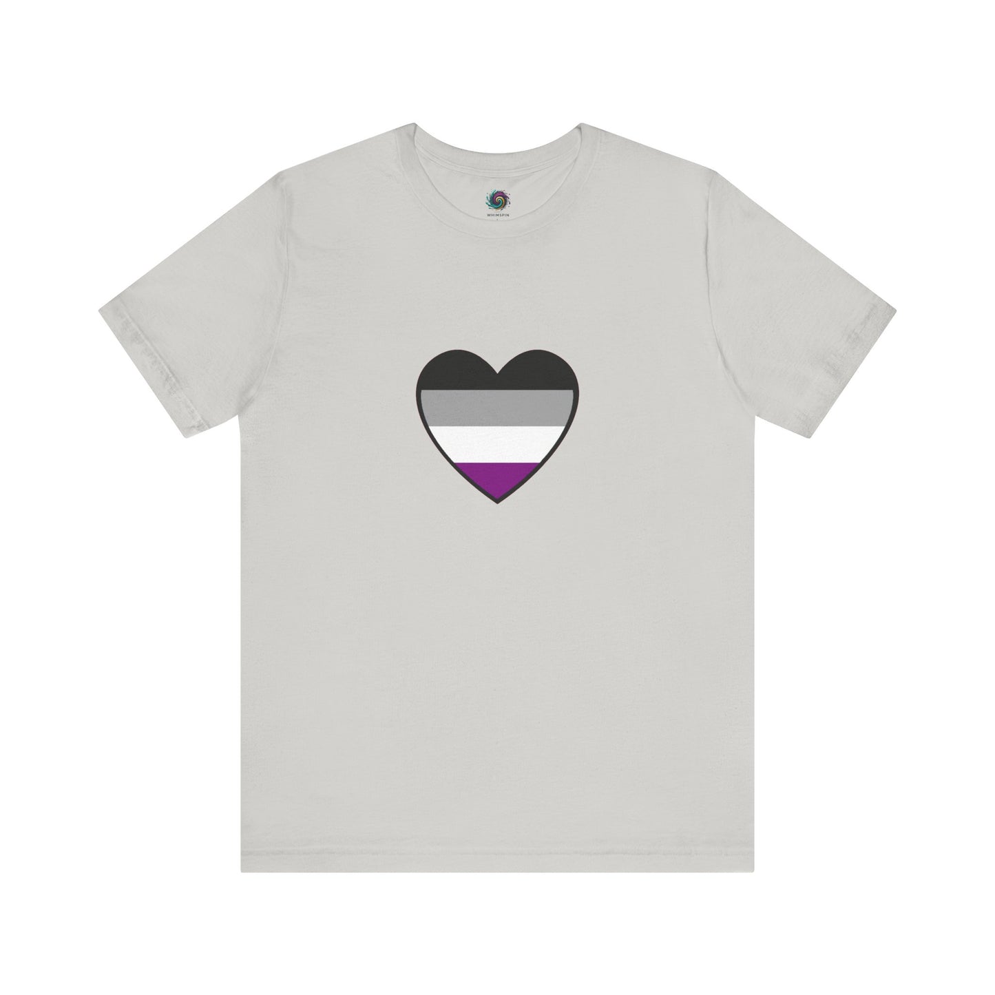 Asexual Pride Flag Heart T-Shirt – Ace Flag LGBTQ+ Graphic Tee - WhimSpin - https://whimspin.com
