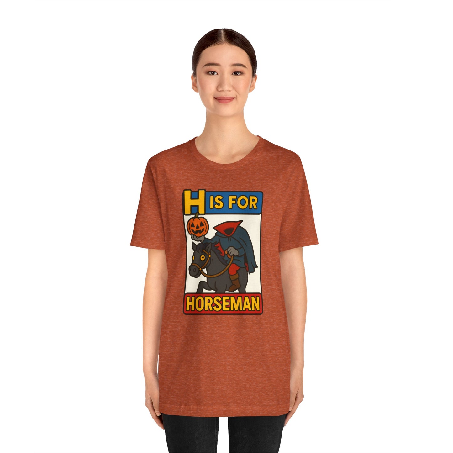 H Is for Horseman Shirt – Headless Horseman Halloween Tee