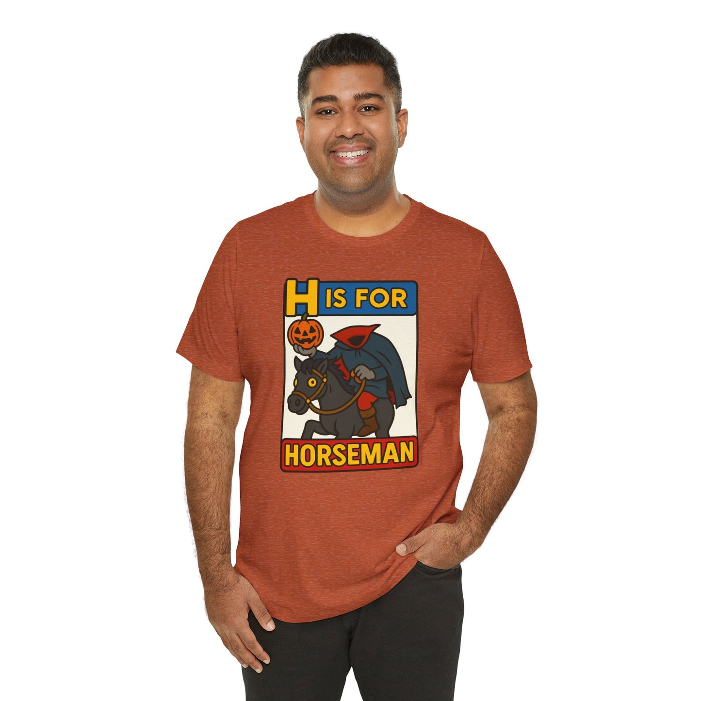 H Is for Horseman Shirt – Headless Horseman Halloween Tee