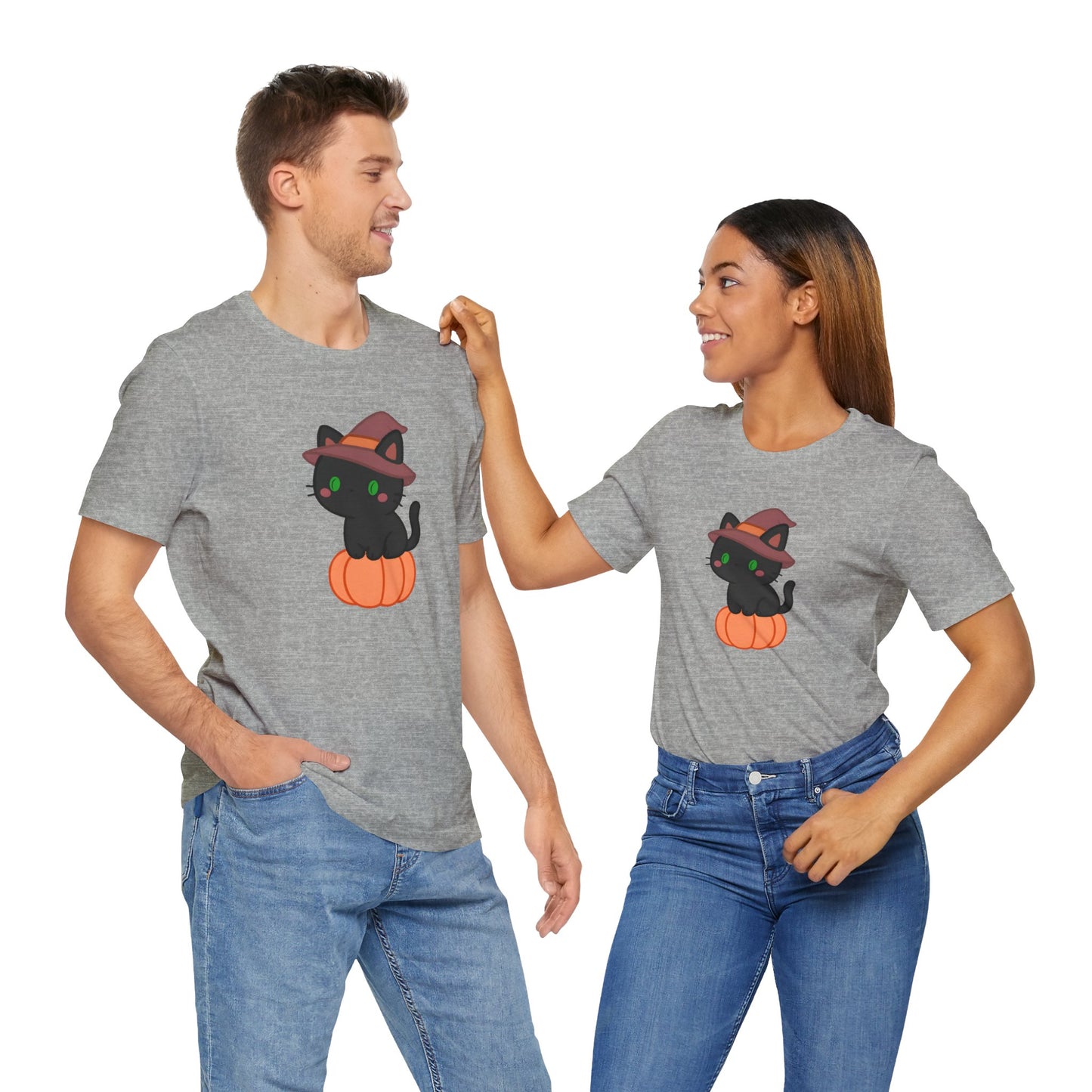 Halloween Cat Shirt – Cute Cat on a Pumpkin Graphic Tee