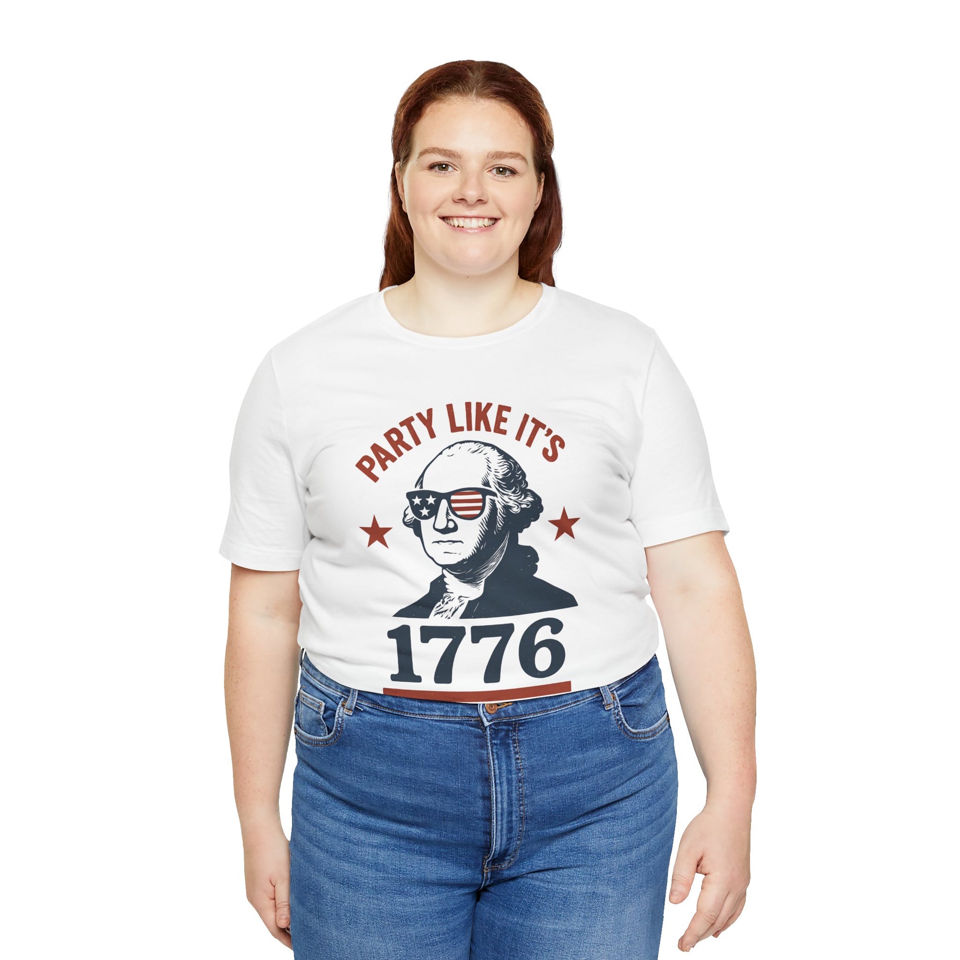 Party Like It's 1776 T-Shirt – Funny 4th of July Tee with George Washington Graphic - WhimSpin - https://whimspin.com