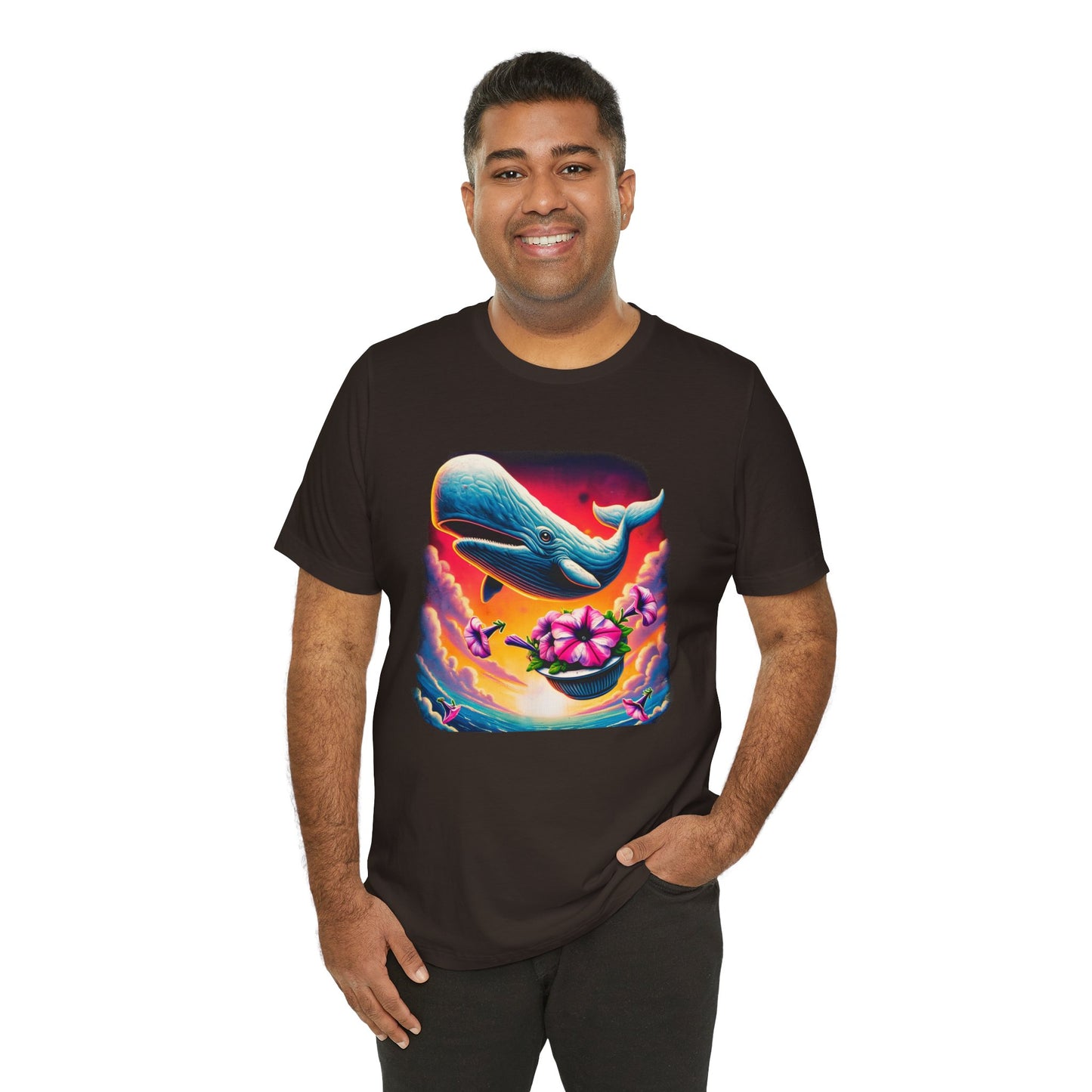 "Oh No, Not Again" Petunias and Whale Funny TShirt – Unisex Tee