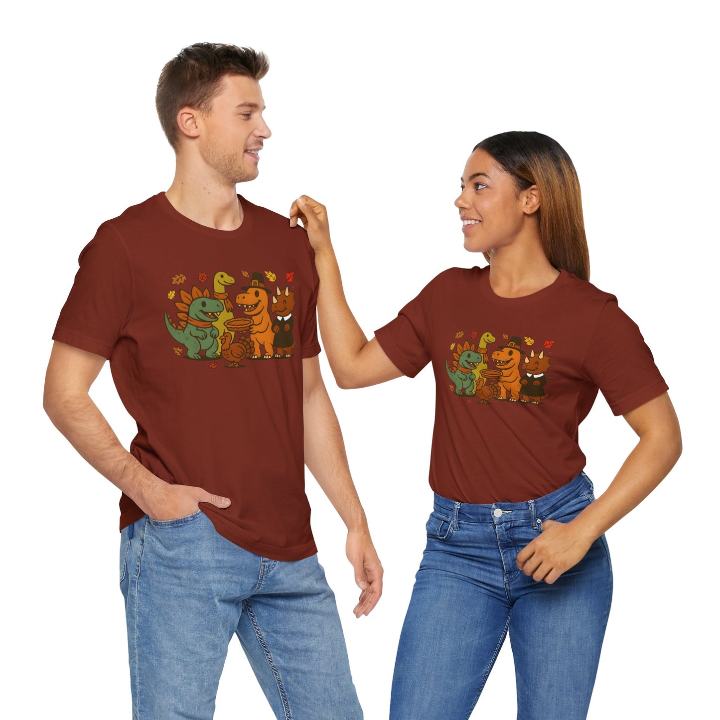 Thanksgiving Dinosaur T-Shirt – Funny Dino Thanksgiving Tee