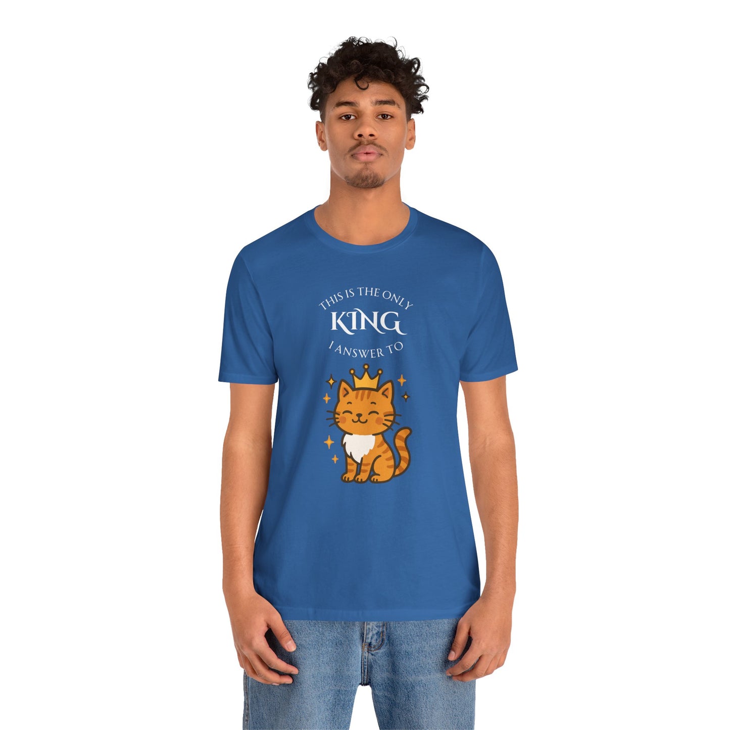 "The Only King I Answer To" T-Shirt – Cute Cat Lady Tee - WhimSpin - https://whimspin.com