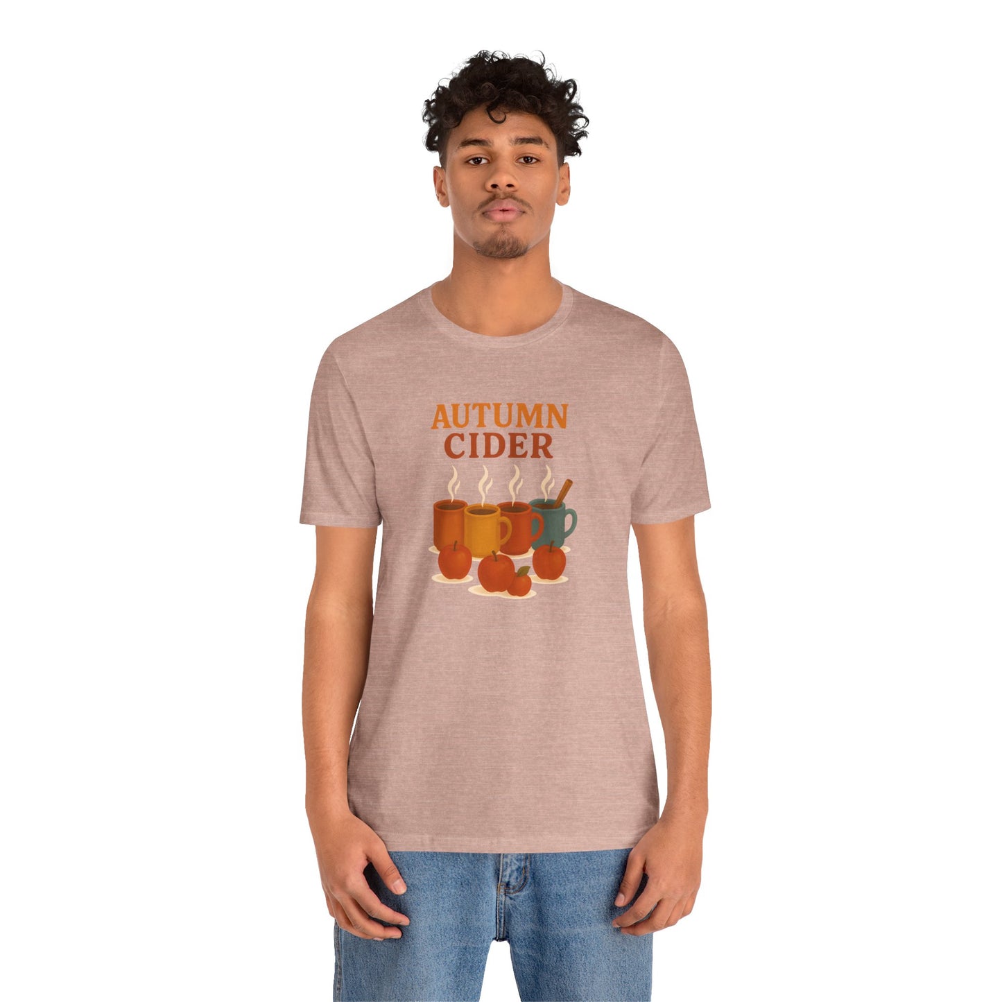 Autumn Cider T-Shirt – Cozy Fall Graphic Tee with Steaming Mugs