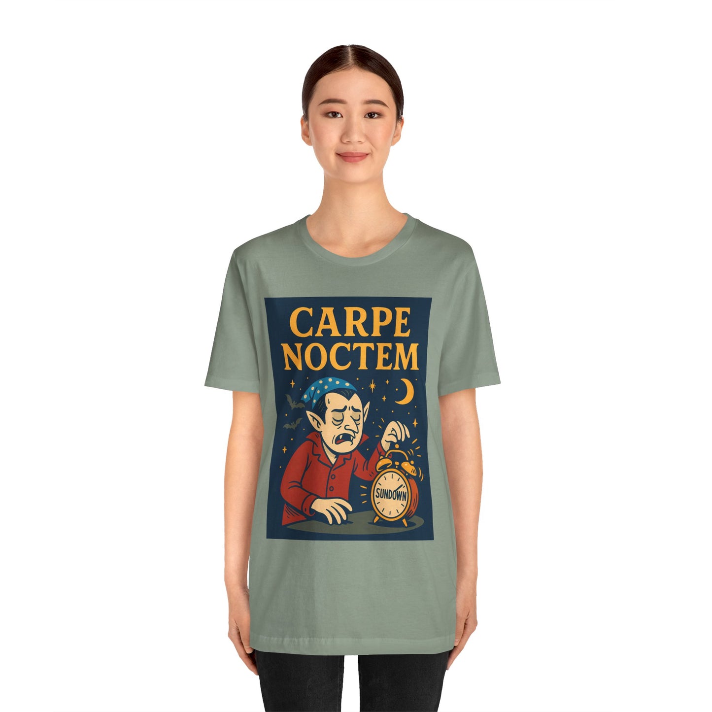Carpe Noctem Vampire T-Shirt – Funny Halloween Tee for Night Owls