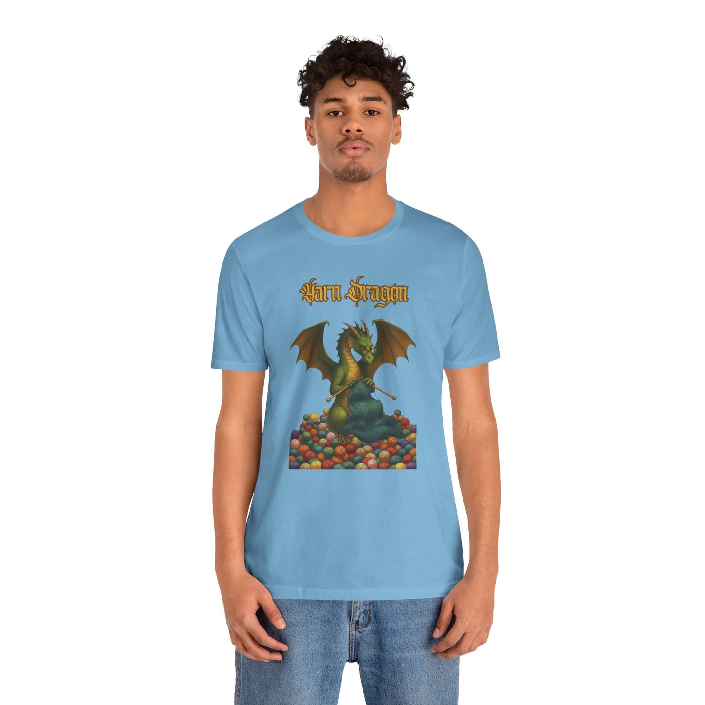Yarn Dragon T-Shirt – Funny Knitting Dragon Shirt for Yarn Lovers