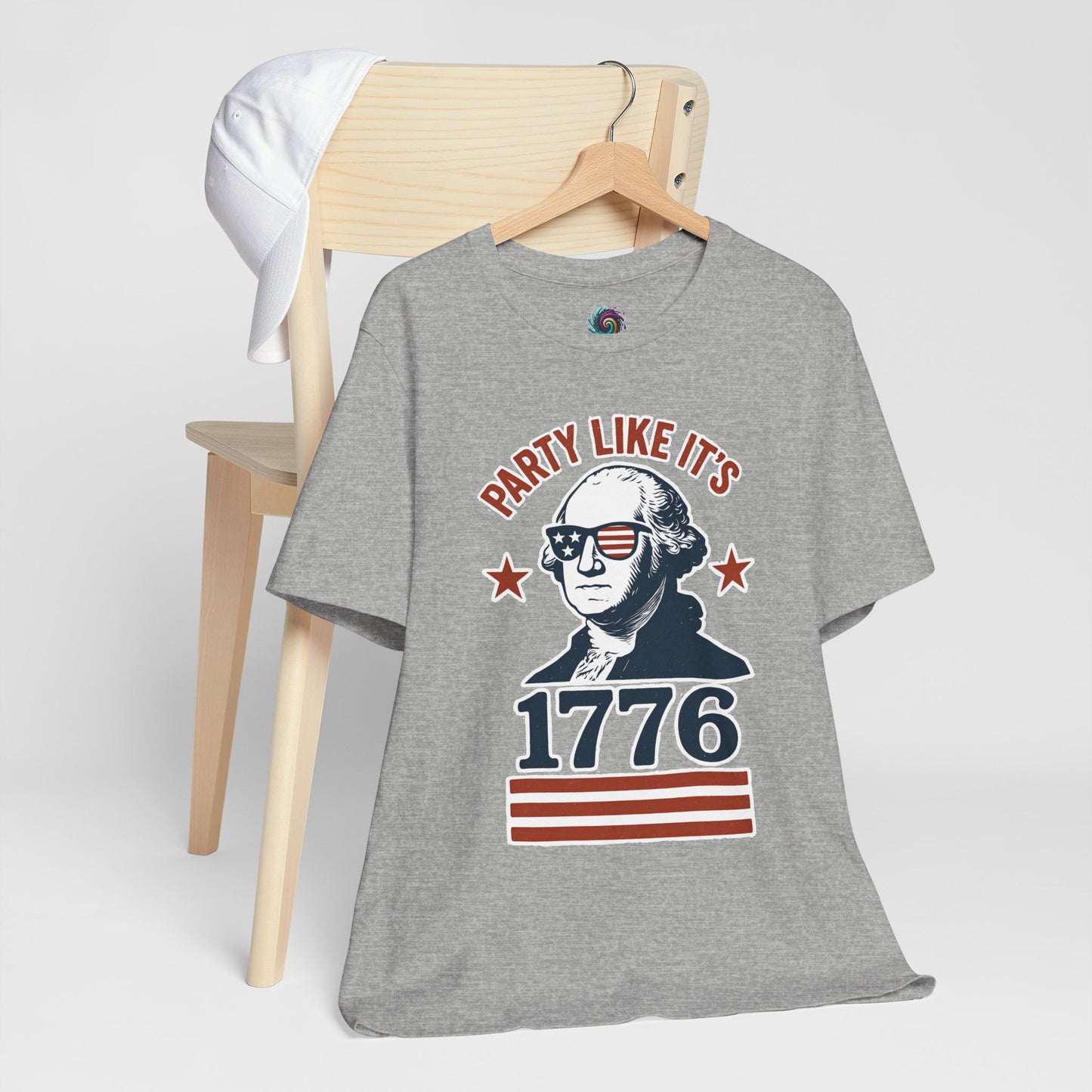 Party Like It's 1776 T-Shirt – Funny 4th of July Tee with George Washington Graphic - WhimSpin - https://whimspin.com