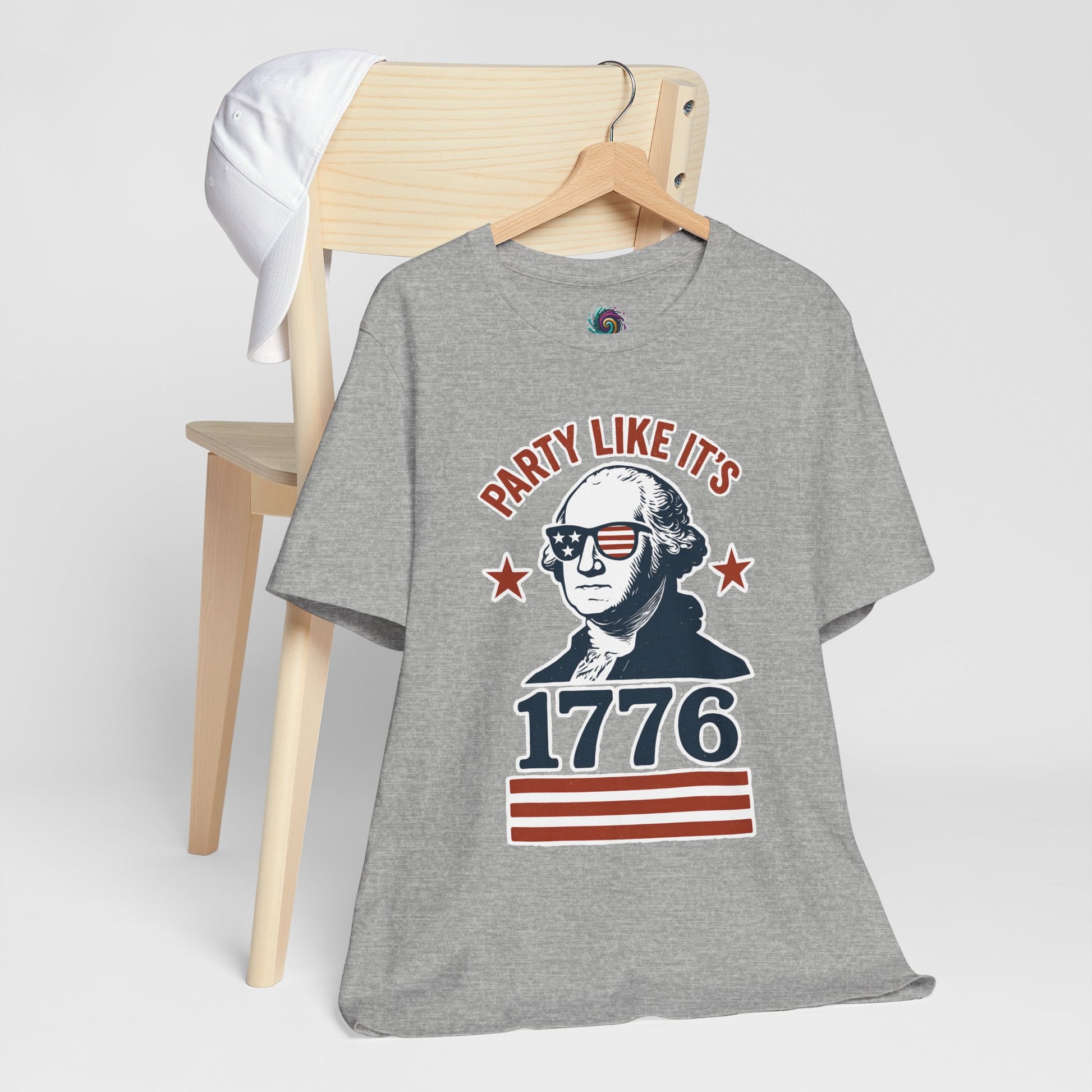 Party Like It's 1776 T-Shirt – Funny 4th of July Tee with George Washington Graphic - WhimSpin - https://whimspin.com