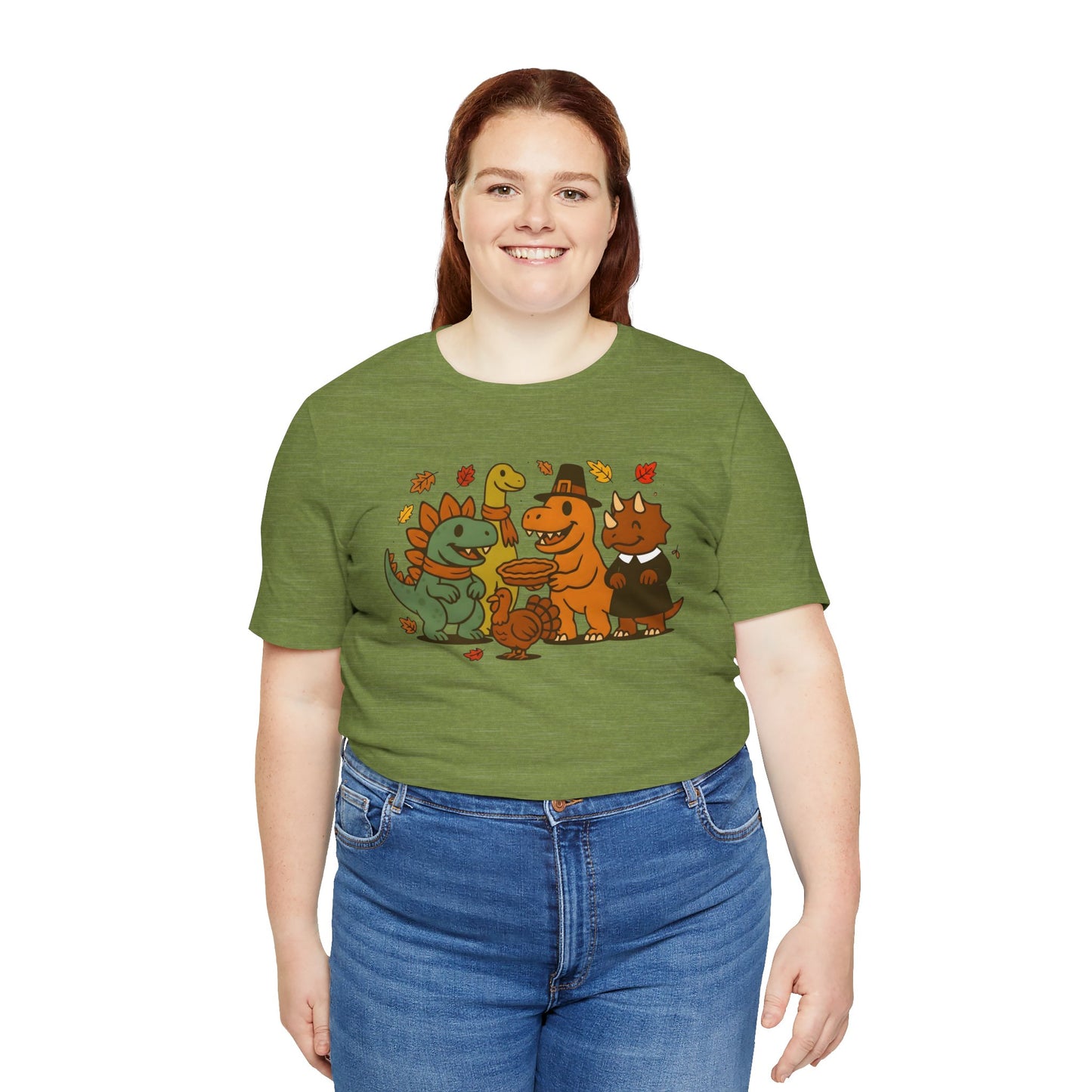 Thanksgiving Dinosaur T-Shirt – Funny Dino Thanksgiving Tee