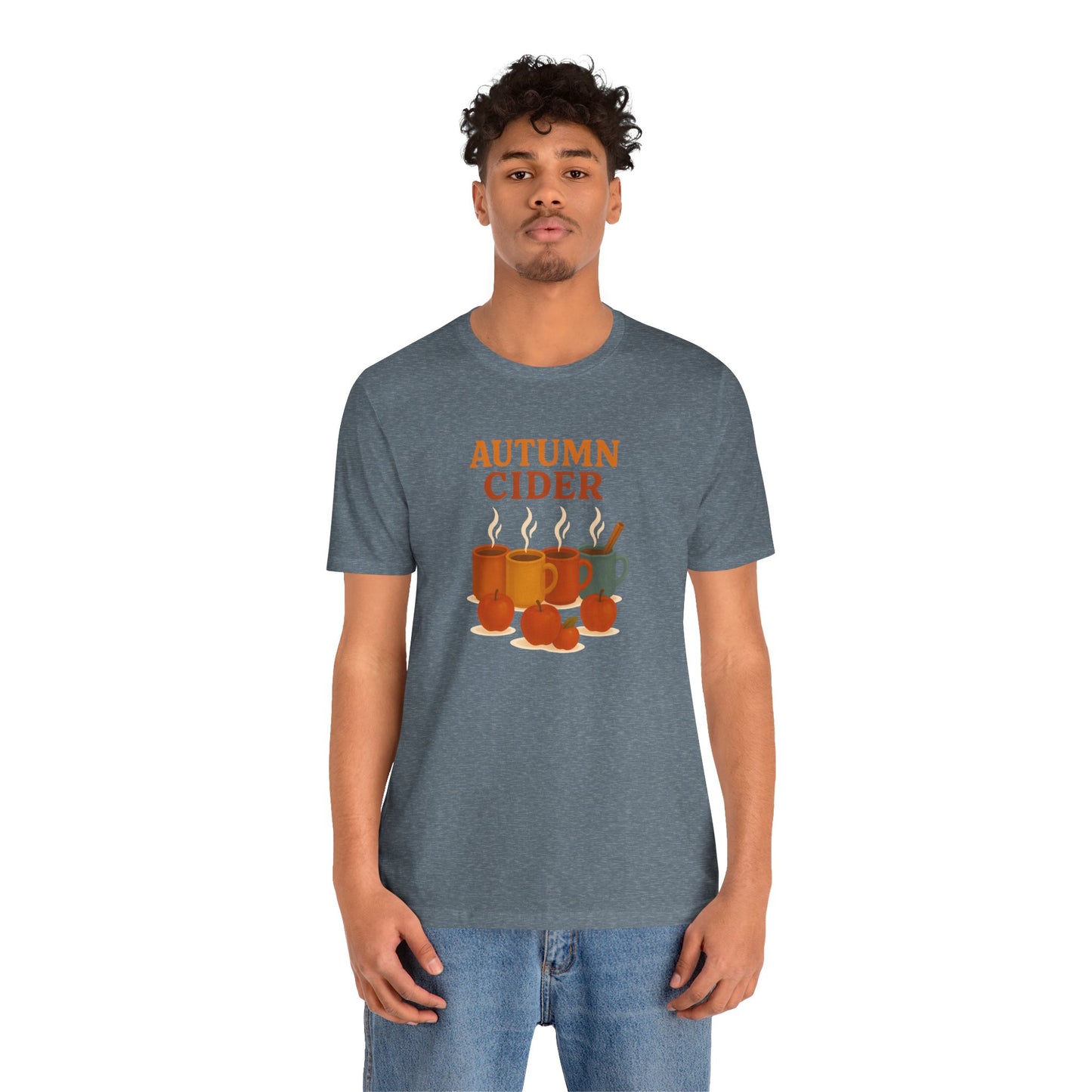 Autumn Cider T-Shirt – Cozy Fall Graphic Tee with Steaming Mugs