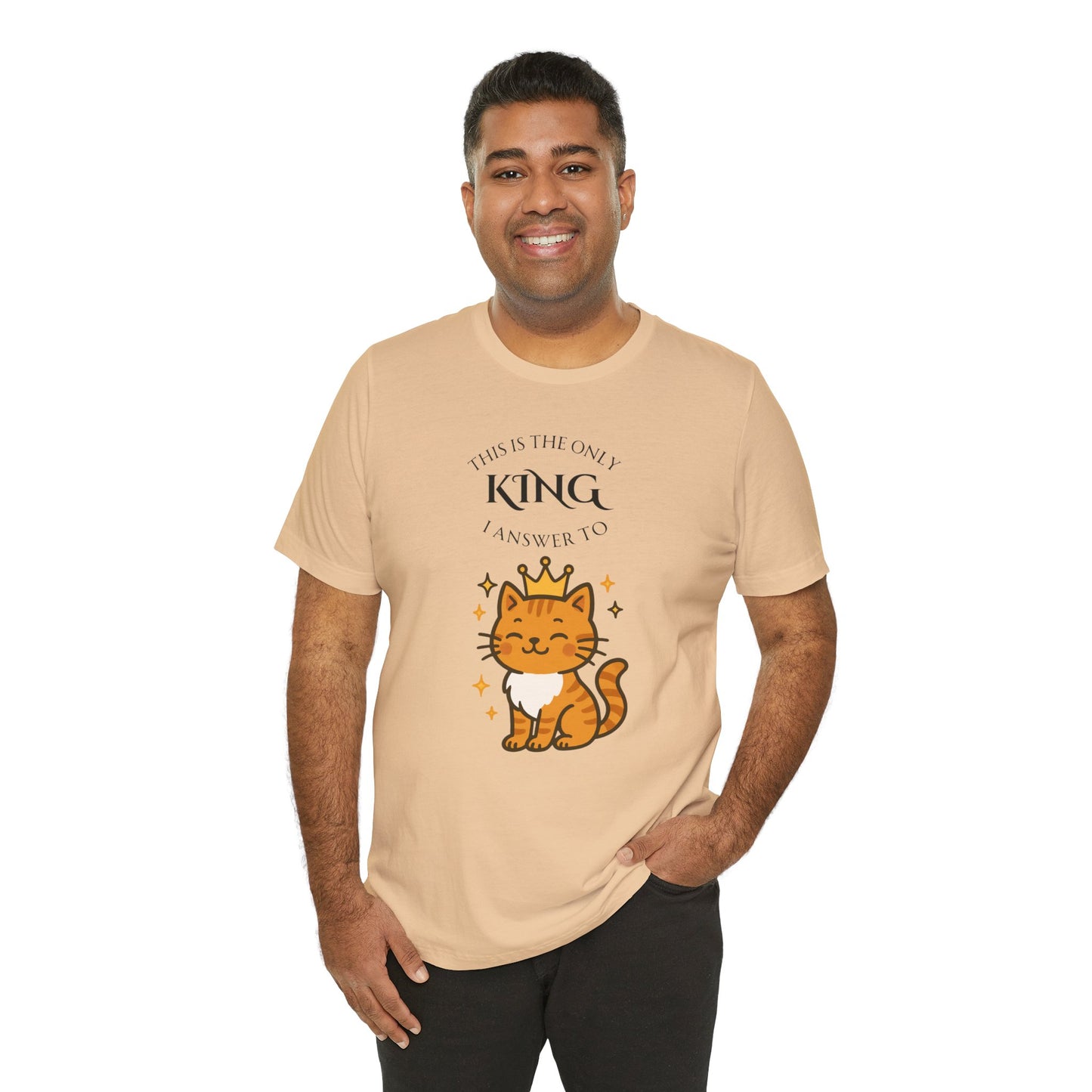 "The Only King I Answer To" T-Shirt – Cute Cat Lady Tee - WhimSpin - https://whimspin.com