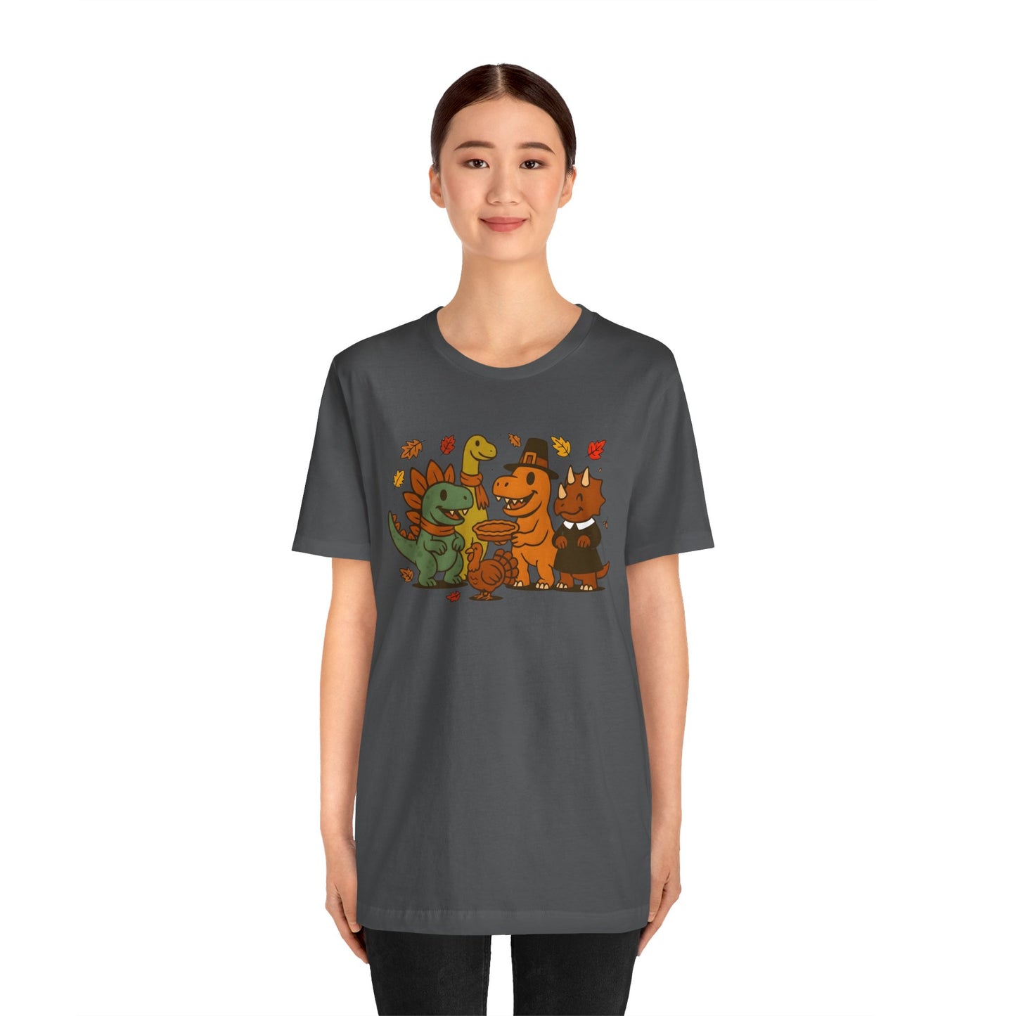 Thanksgiving Dinosaur T-Shirt – Funny Dino Thanksgiving Tee