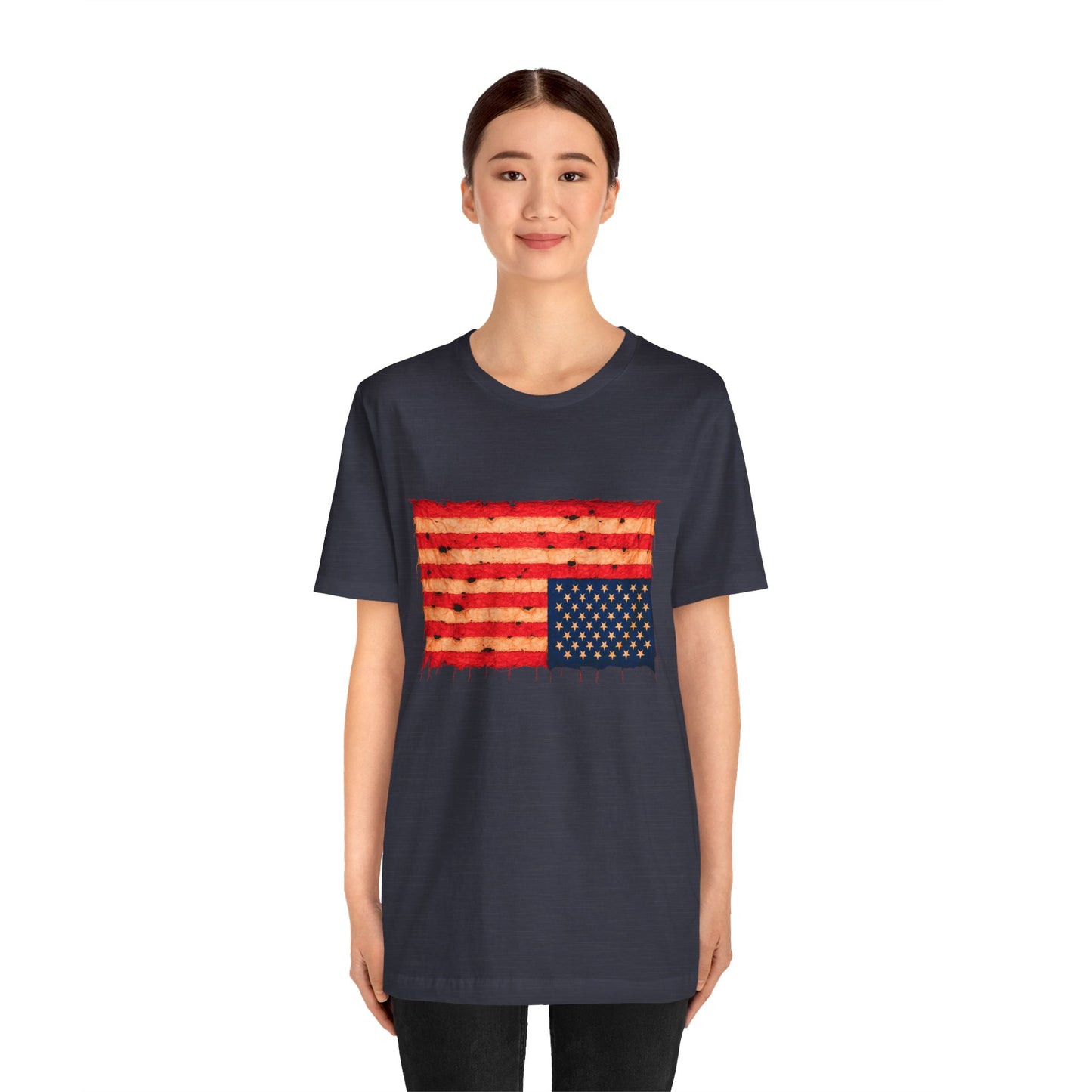 Inverted Flag Distress T-Shirt – Symbolic Upside Down Flag Design