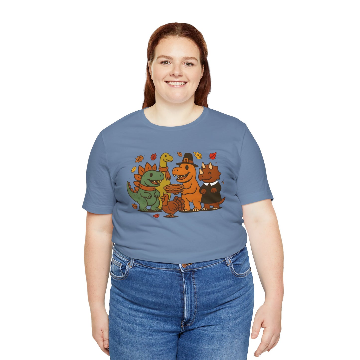 Thanksgiving Dinosaur T-Shirt – Funny Dino Thanksgiving Tee
