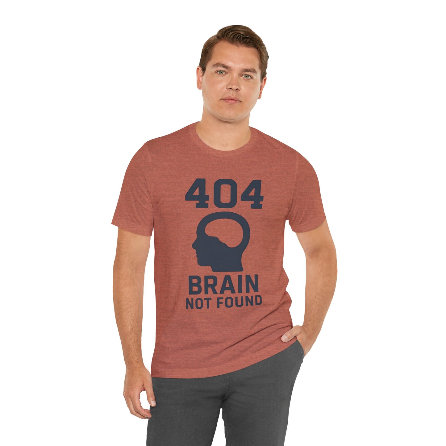 404 Brain Not Found T-Shirt – Techie Humor for Nerds & Geeks