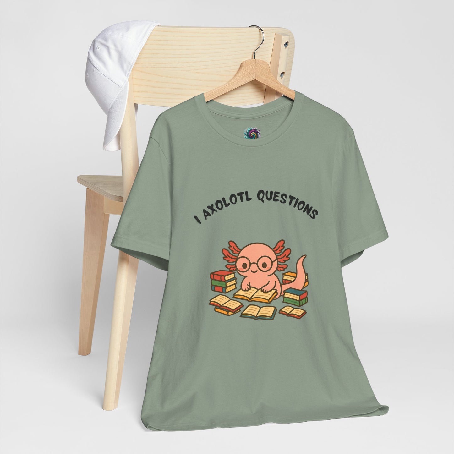 I Axolotl Questions T-Shirt – Funny Curious Axolotl Tee for Book Lovers