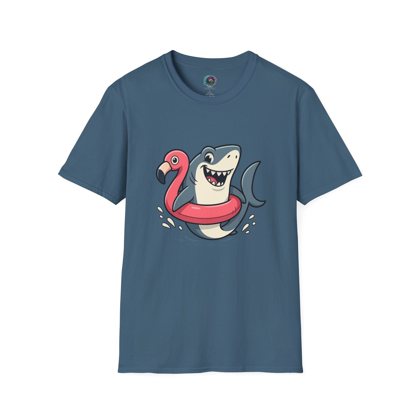 Shark & Flamingo Floatie T-Shirt – Funny Beach & Pool Day Tee