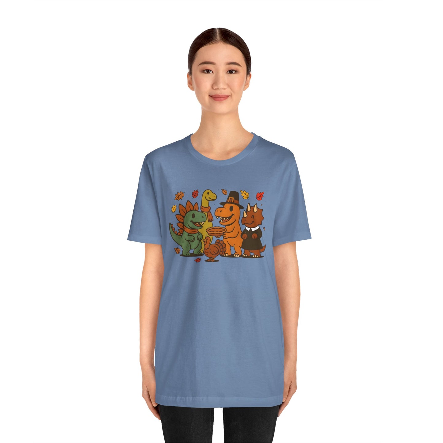 Thanksgiving Dinosaur T-Shirt – Funny Dino Thanksgiving Tee