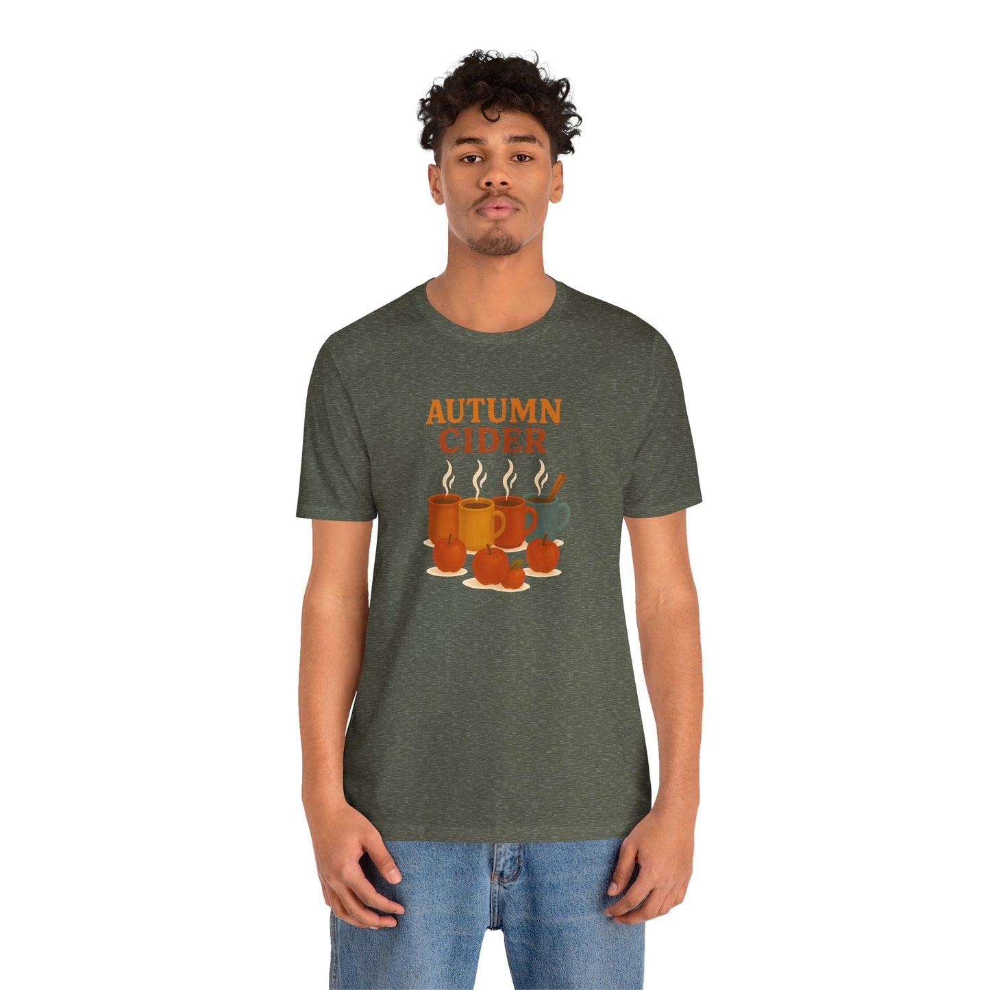 Autumn Cider T-Shirt – Cozy Fall Graphic Tee with Steaming Mugs