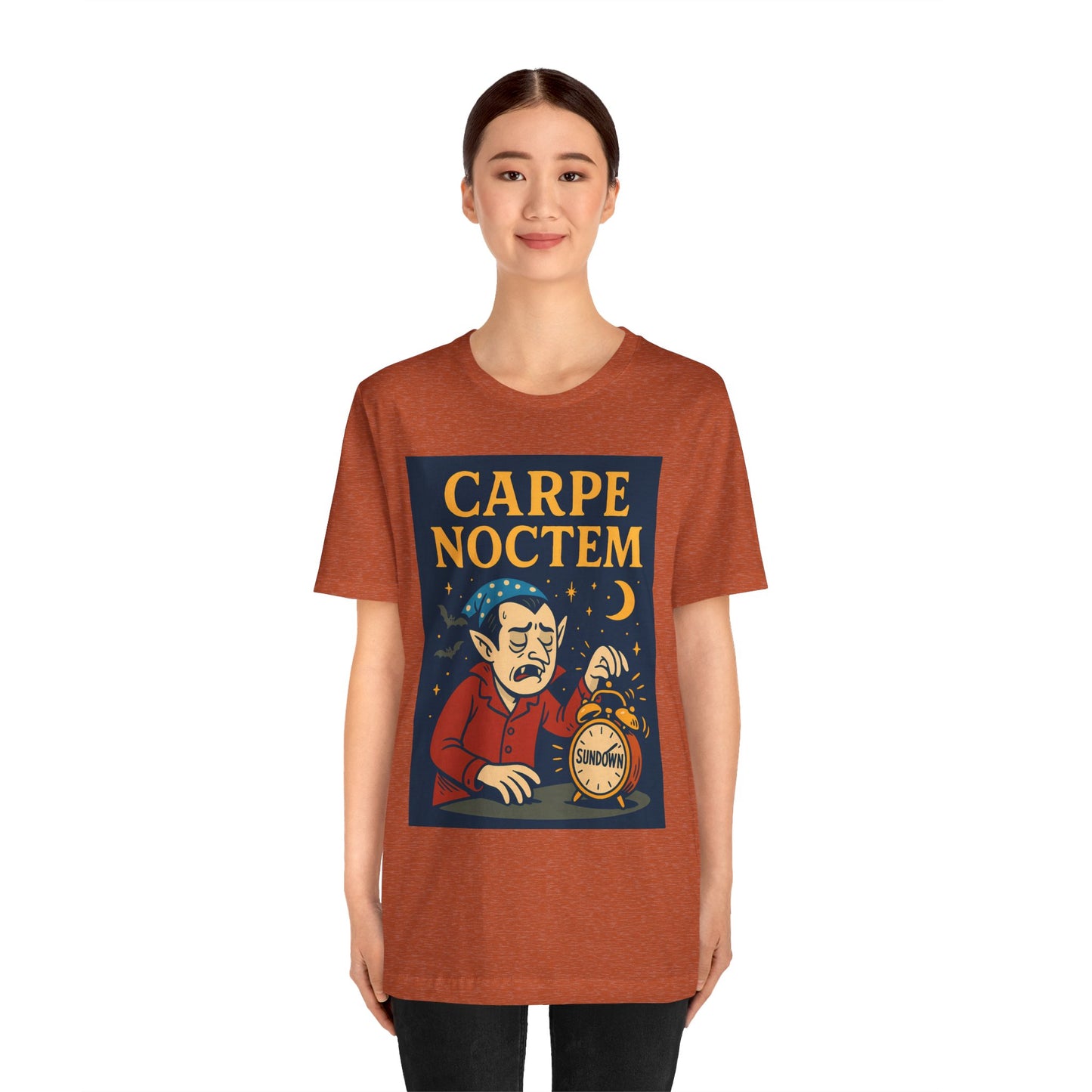 Carpe Noctem Vampire T-Shirt – Funny Halloween Tee for Night Owls