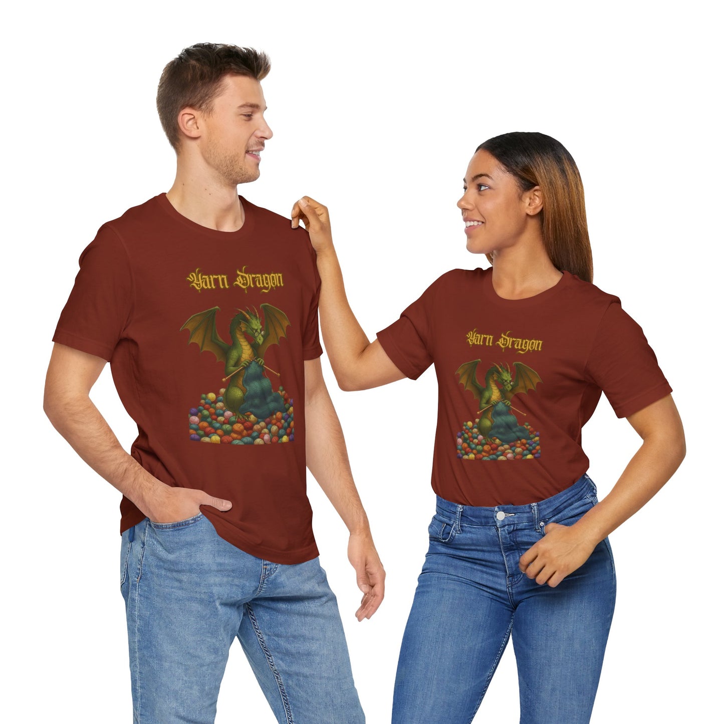 Yarn Dragon T-Shirt – Funny Knitting Dragon Shirt for Yarn Lovers