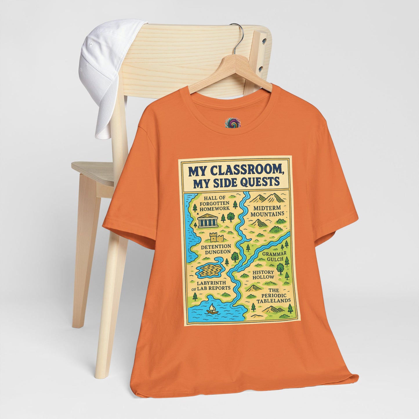 My Classroom, My Side Quests T-Shirt – RPG Map Tee for Teachers